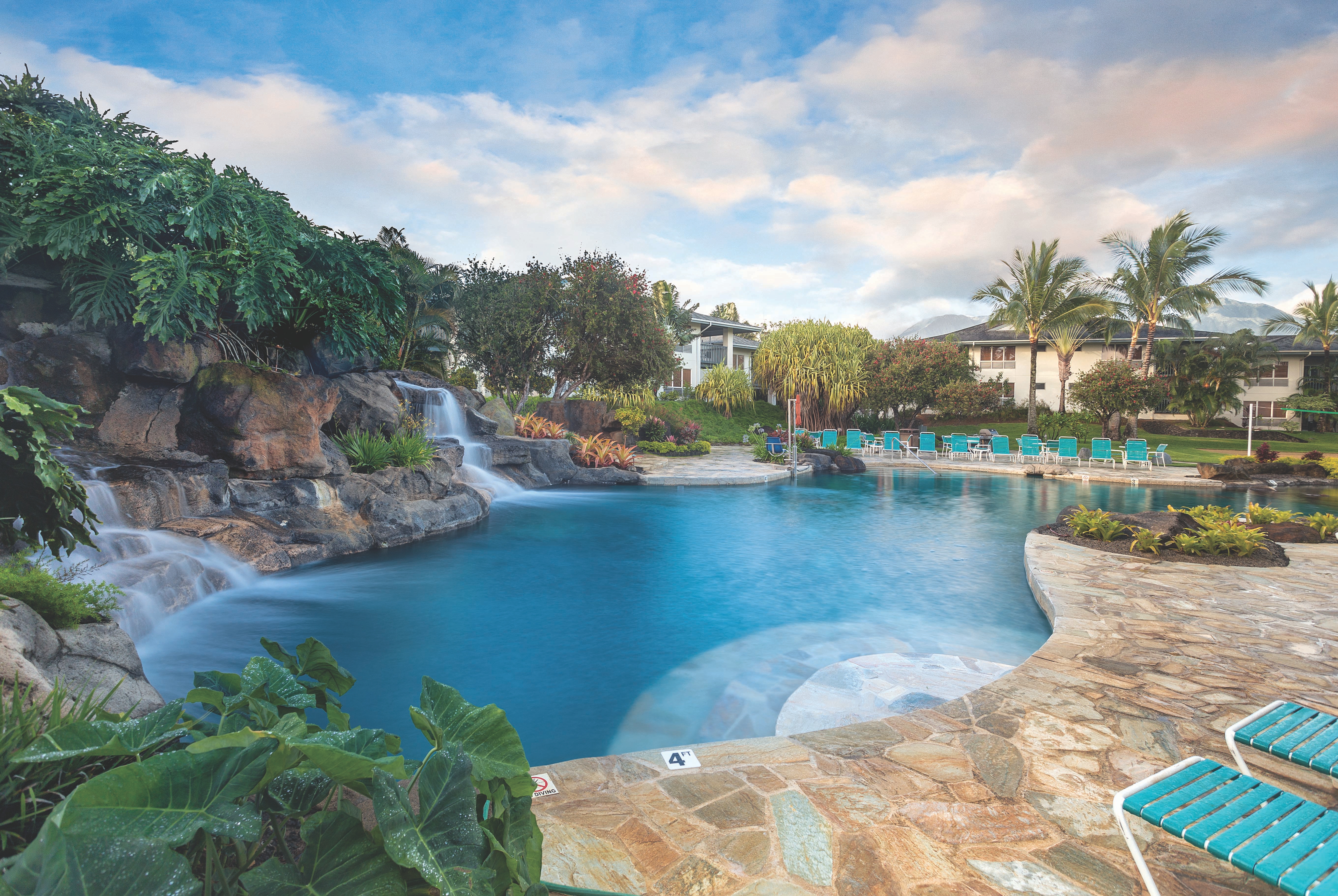 Pool daytime image at the Club Wyndham Bali Hai Villas in Princeville Kauai, Hawaii