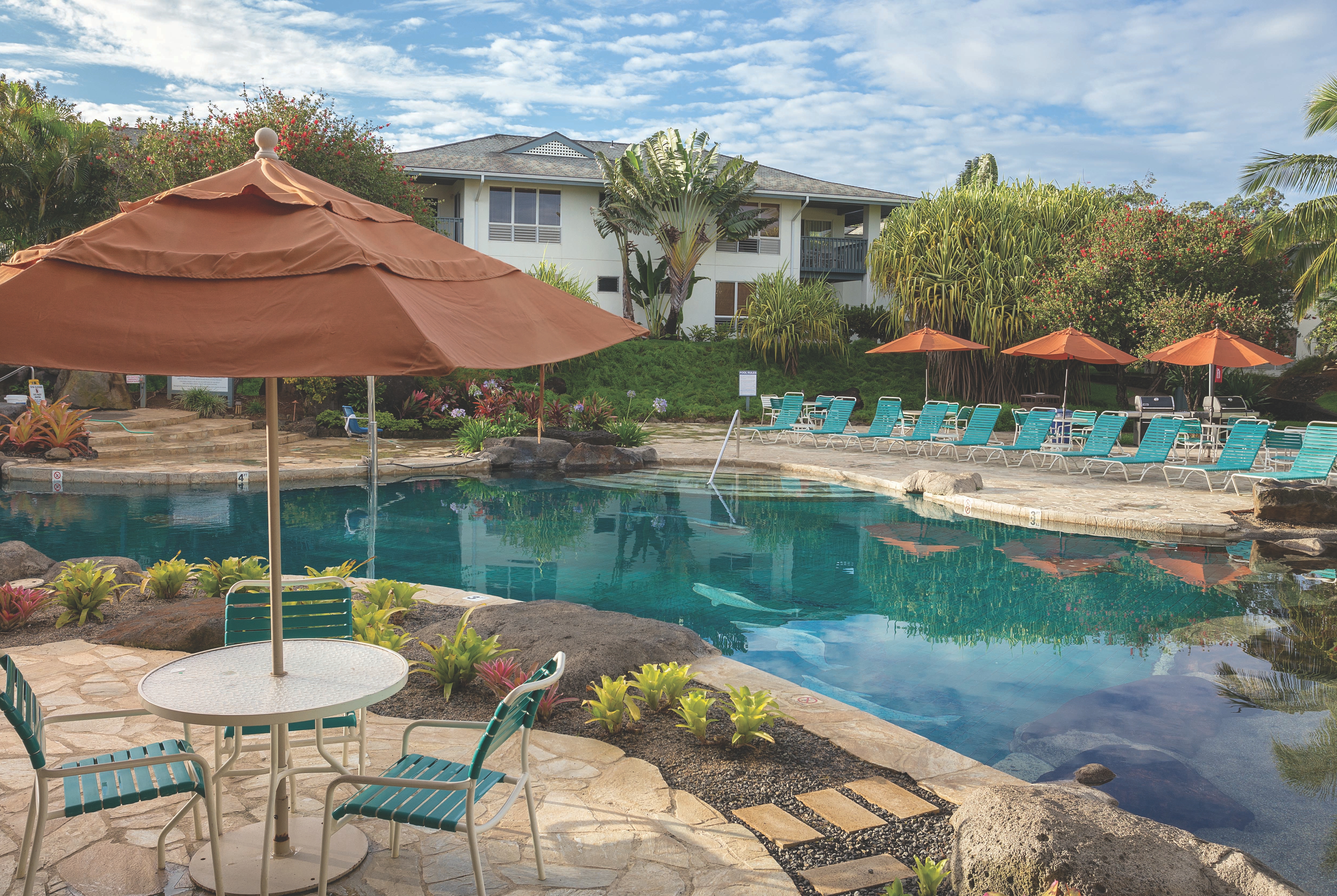 Pool daytime image at the Club Wyndham Bali Hai Villas in Princeville Kauai, Hawaii