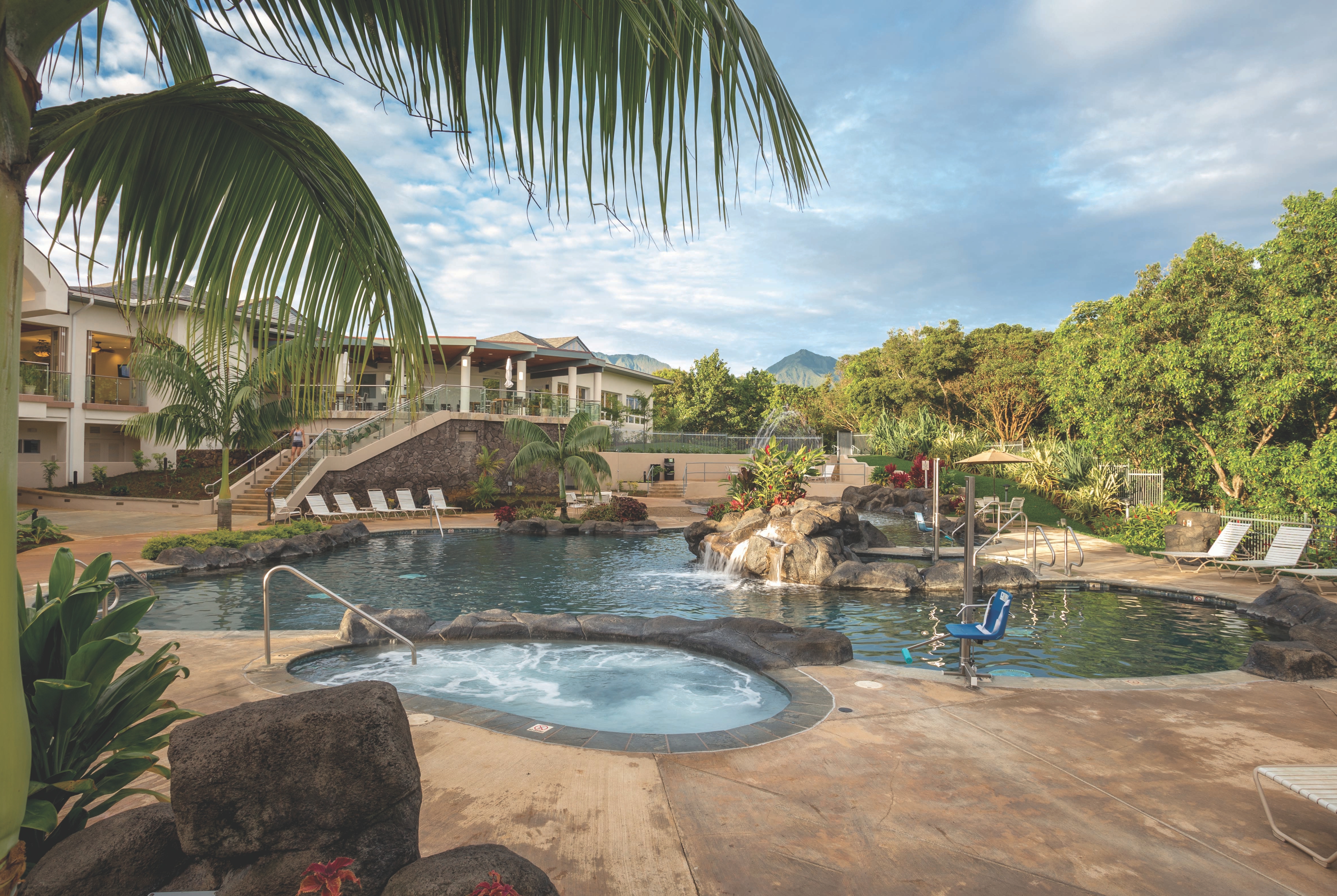 Pool daytime image at the Club Wyndham Bali Hai Villas in Princeville Kauai, Hawaii