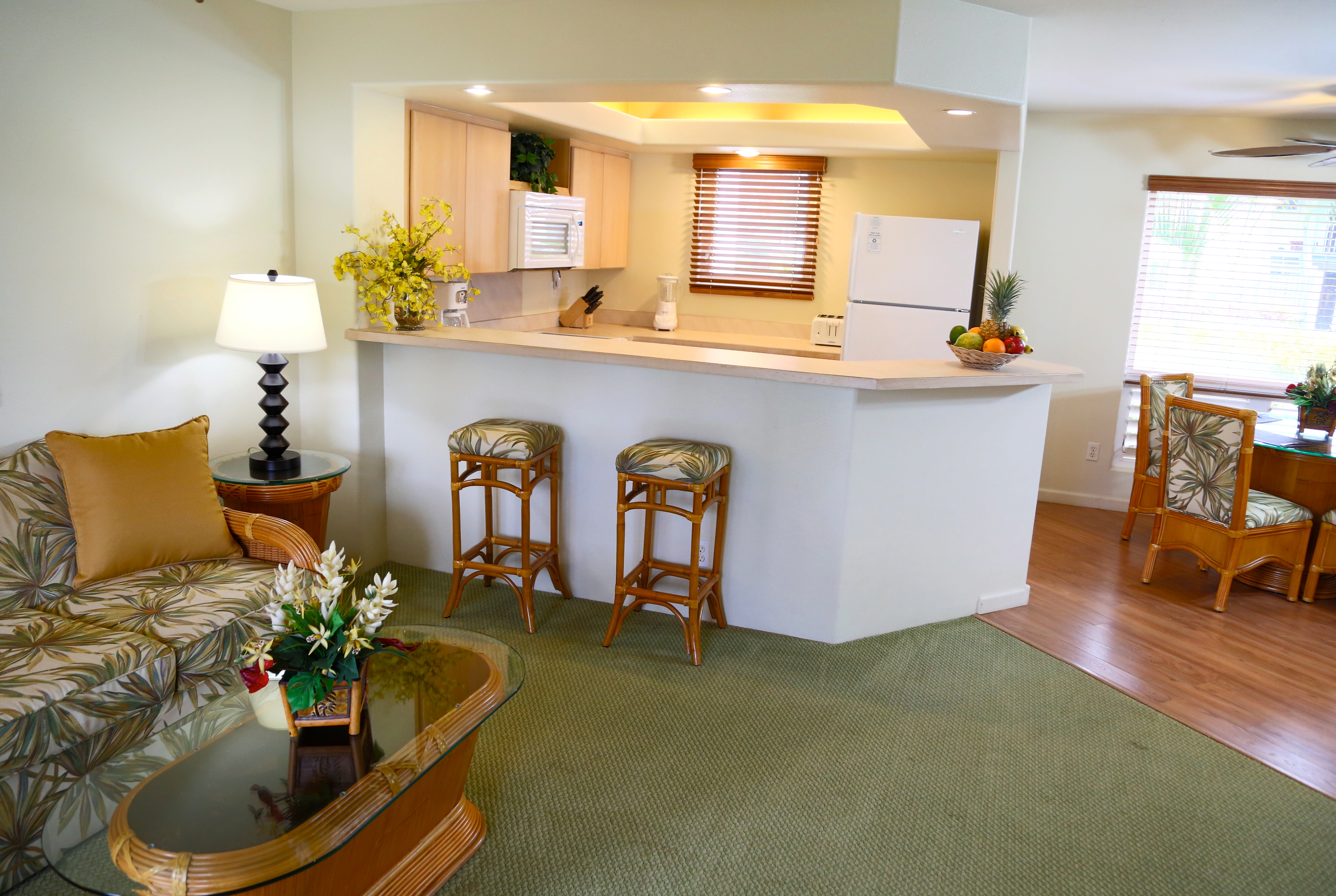 Club Wyndham Bali Hai Villas suite living room in Princeville Kauai, Hawaii