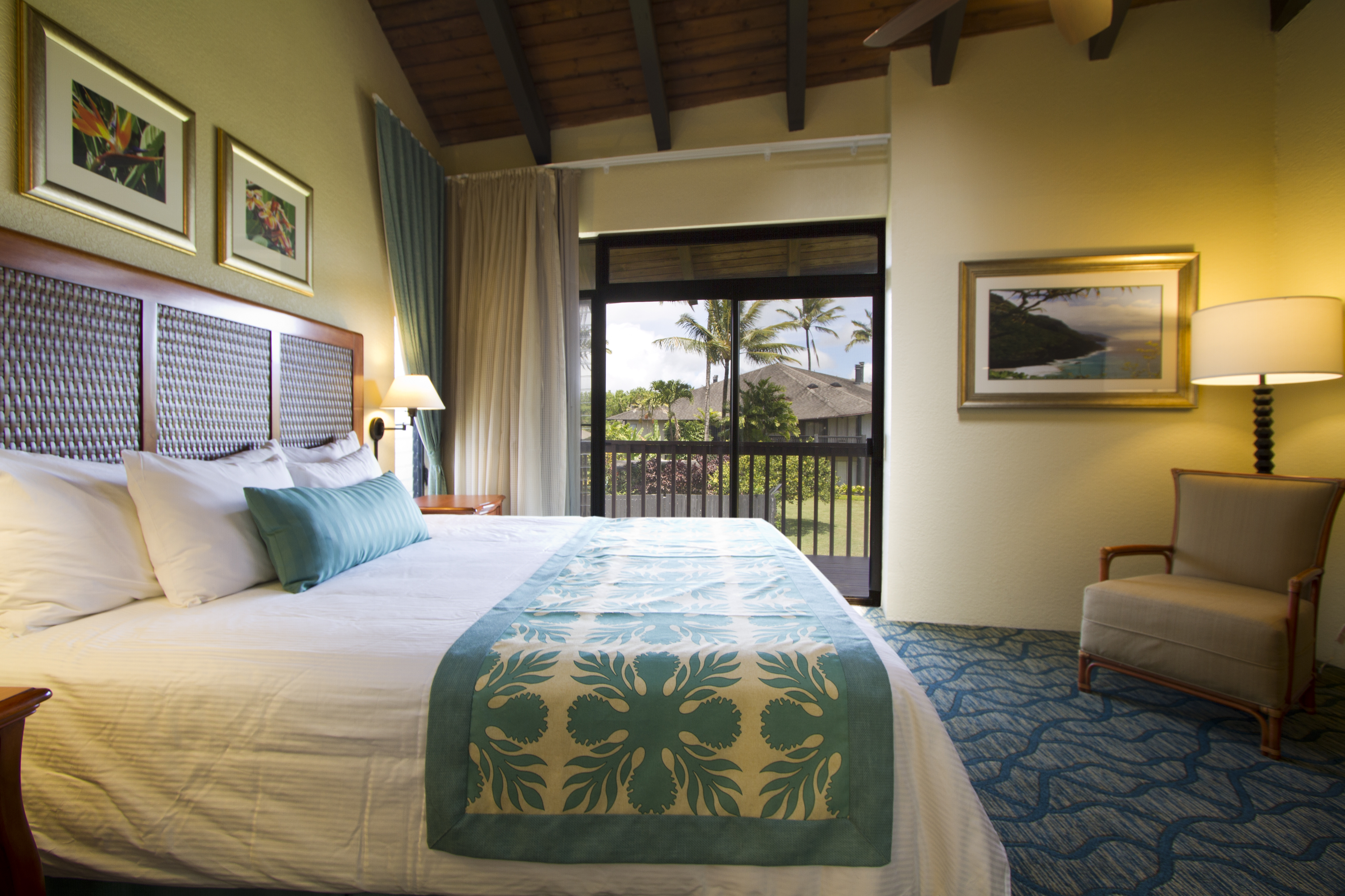 Guest room at the Club Wyndham Ka Eo Kai in Princeville, Hawaii
