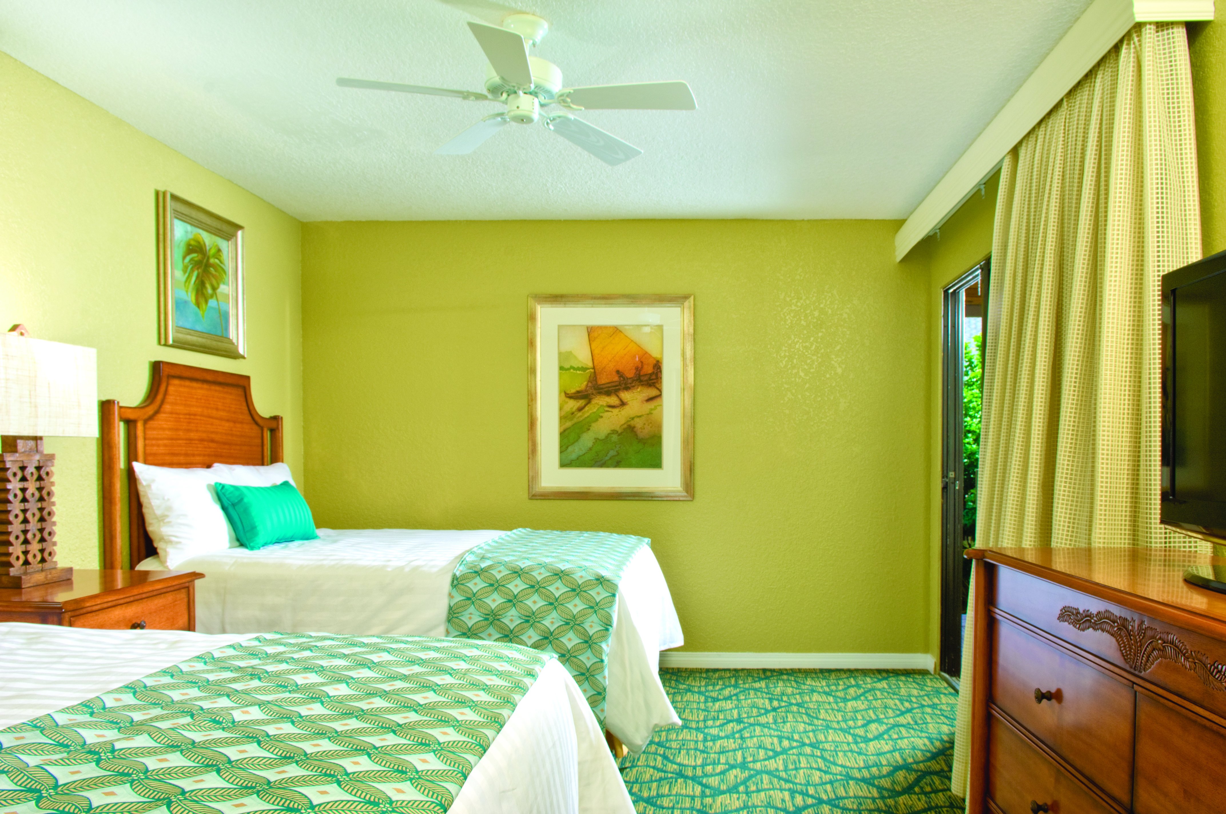 Guest room at the Club Wyndham Ka Eo Kai in Princeville, Hawaii
