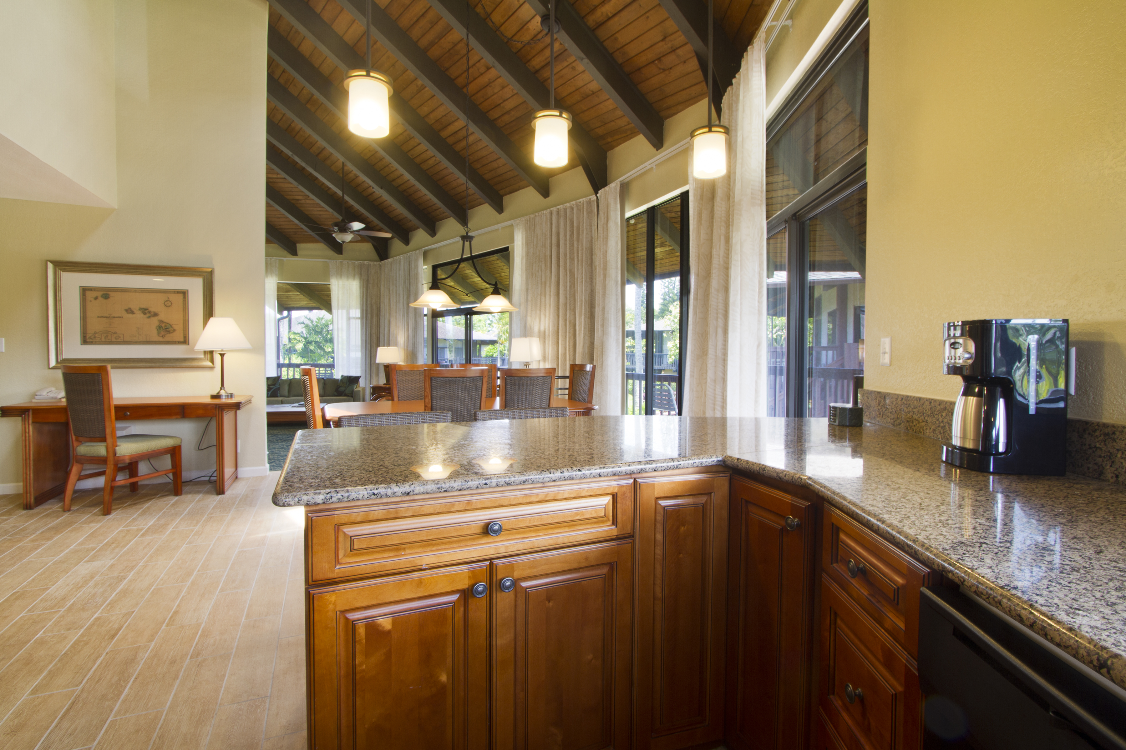 Guest room feature at the Club Wyndham Ka Eo Kai in Princeville, Hawaii