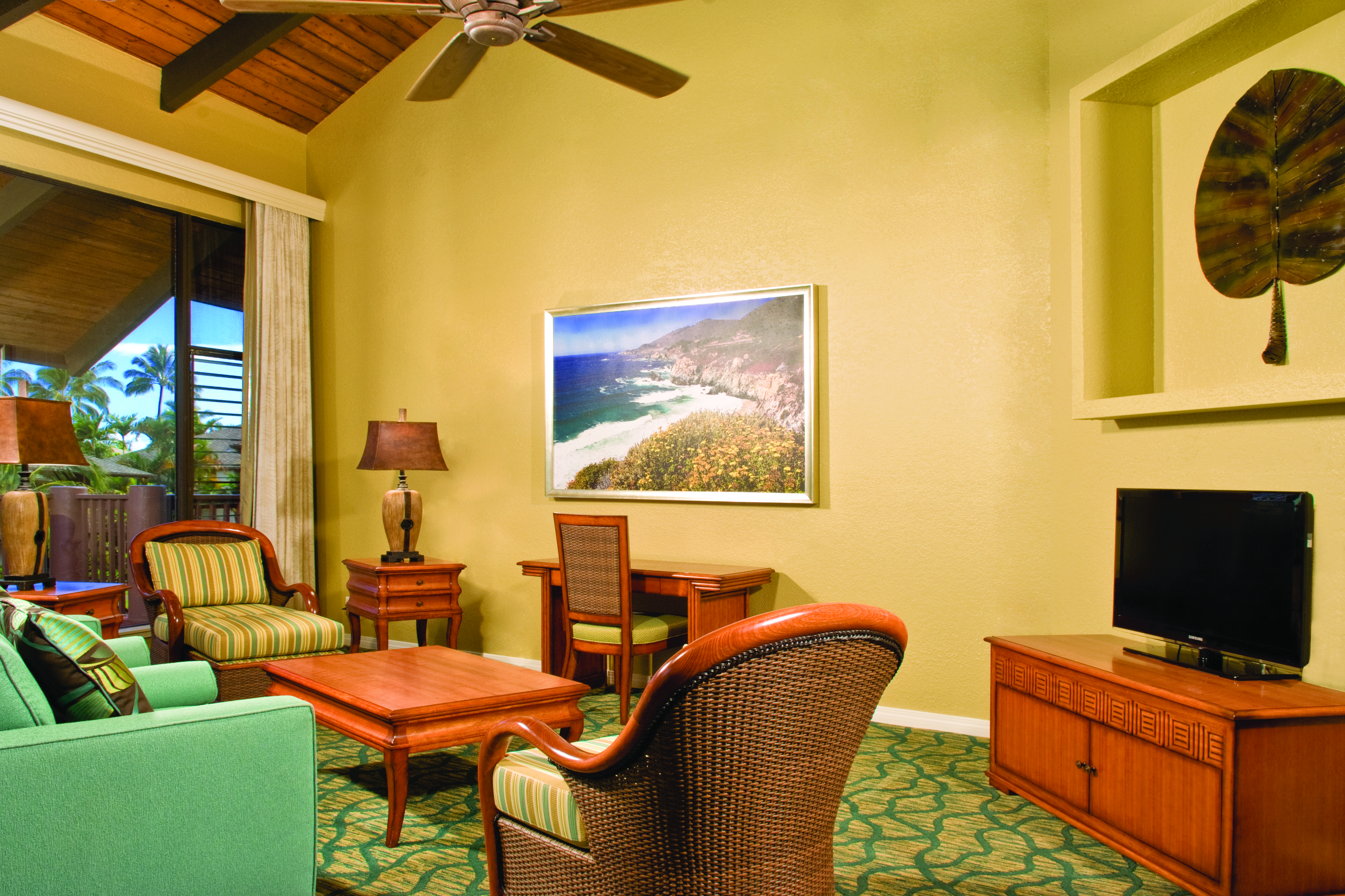 Guest room feature at the Club Wyndham Ka Eo Kai in Princeville, Hawaii