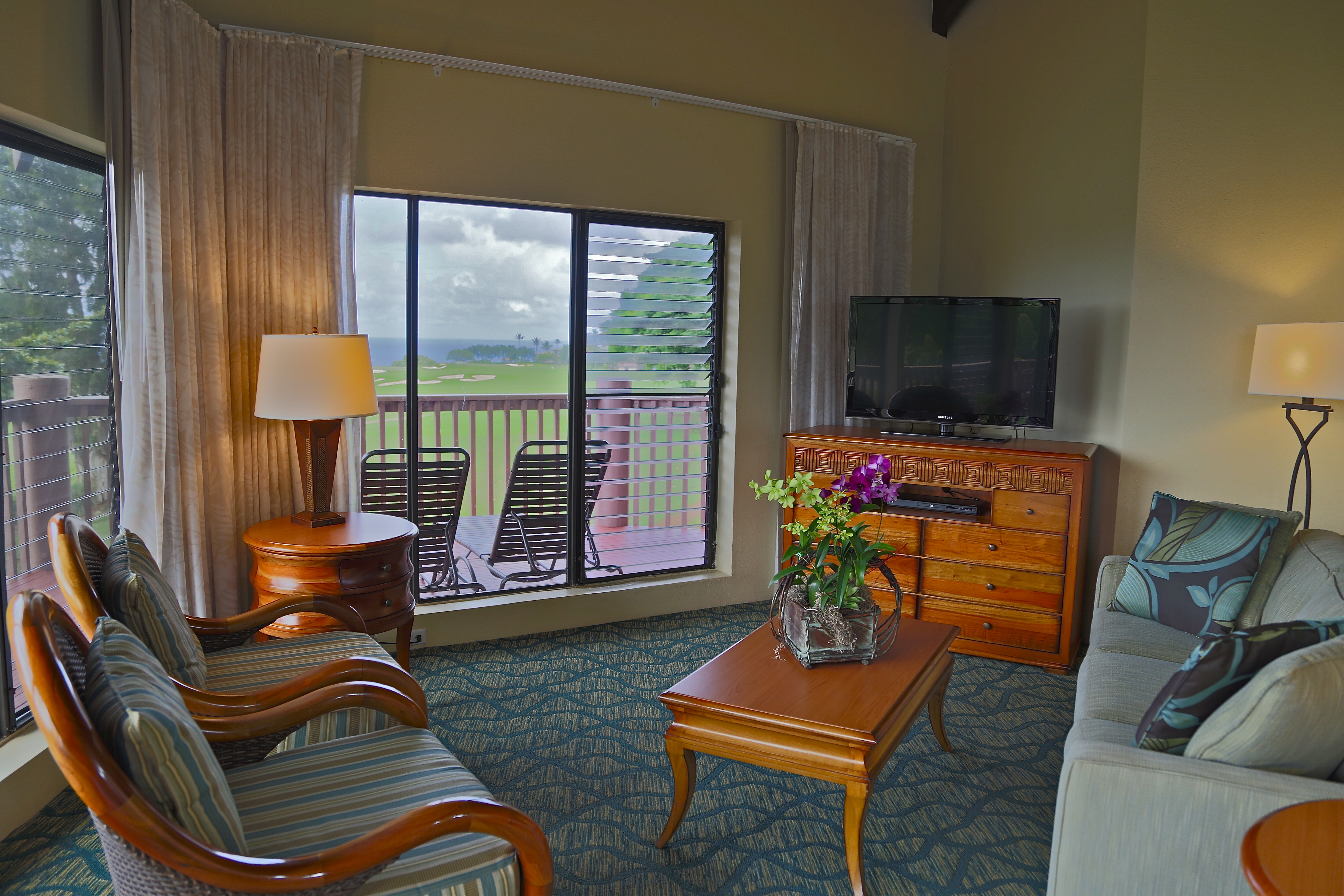 Guest room feature at the Club Wyndham Ka Eo Kai in Princeville, Hawaii