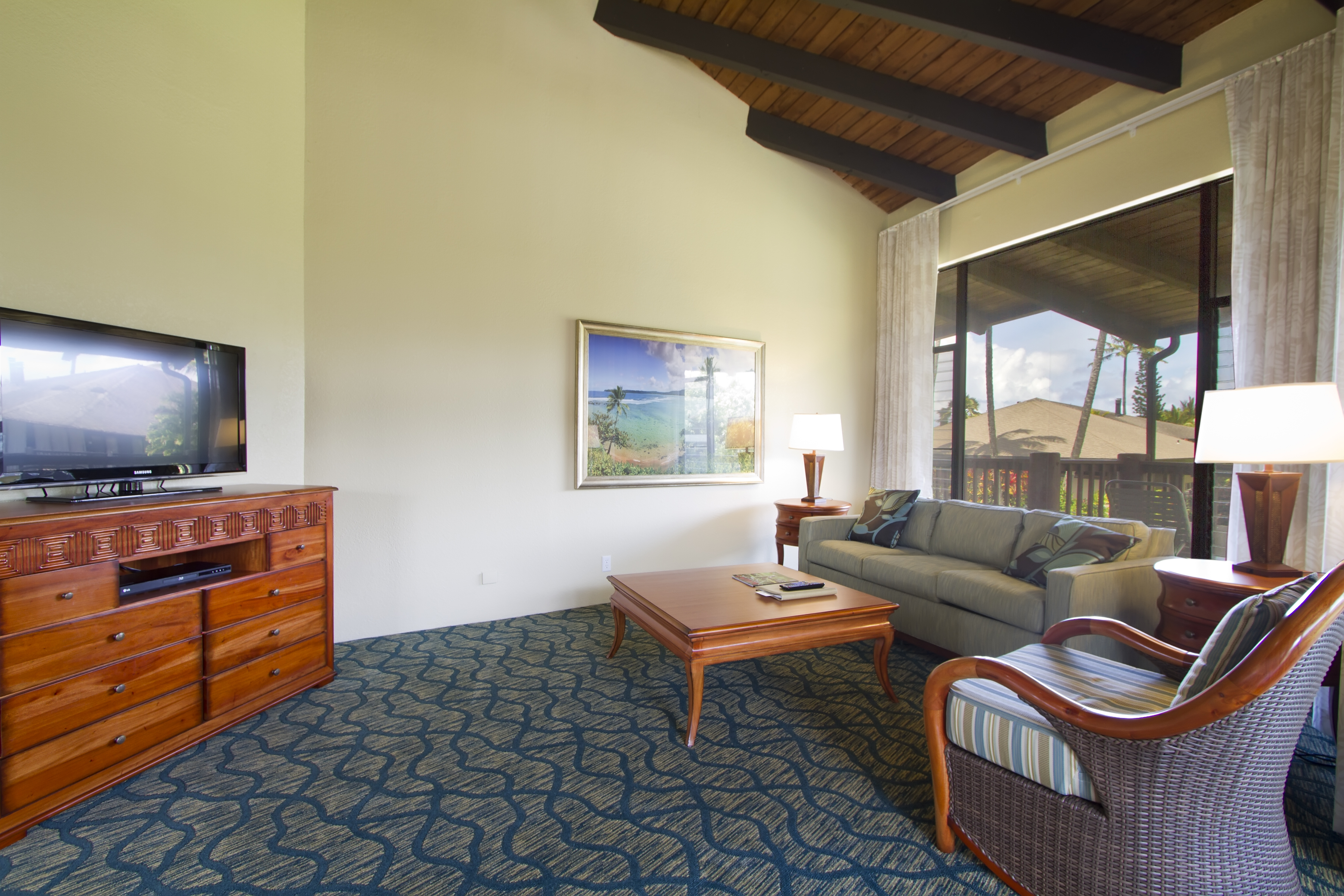 Guest room feature at the Club Wyndham Ka Eo Kai in Princeville, Hawaii