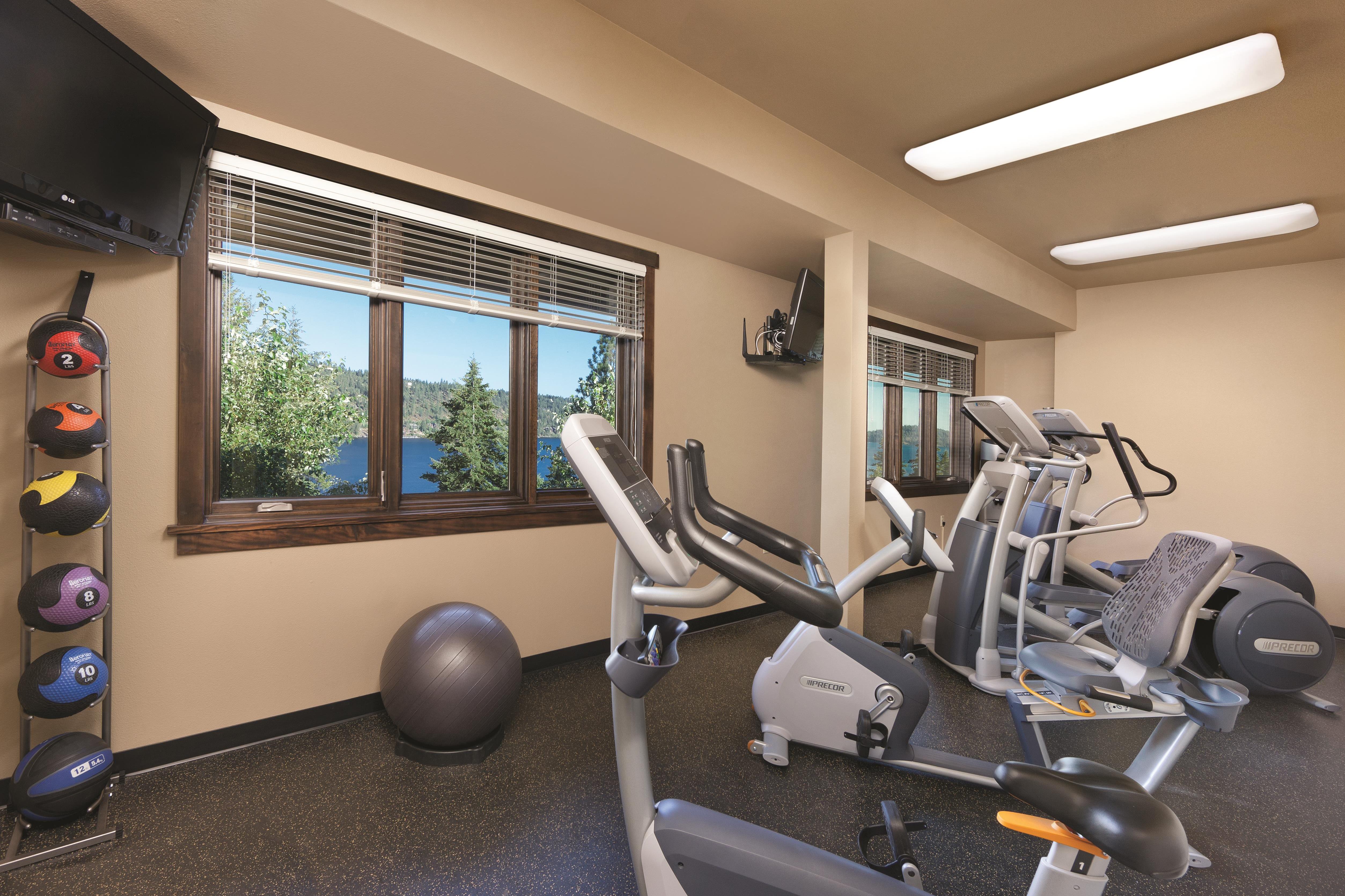 Fitness room at WorldMark Arrow Point in Harrison, Idaho