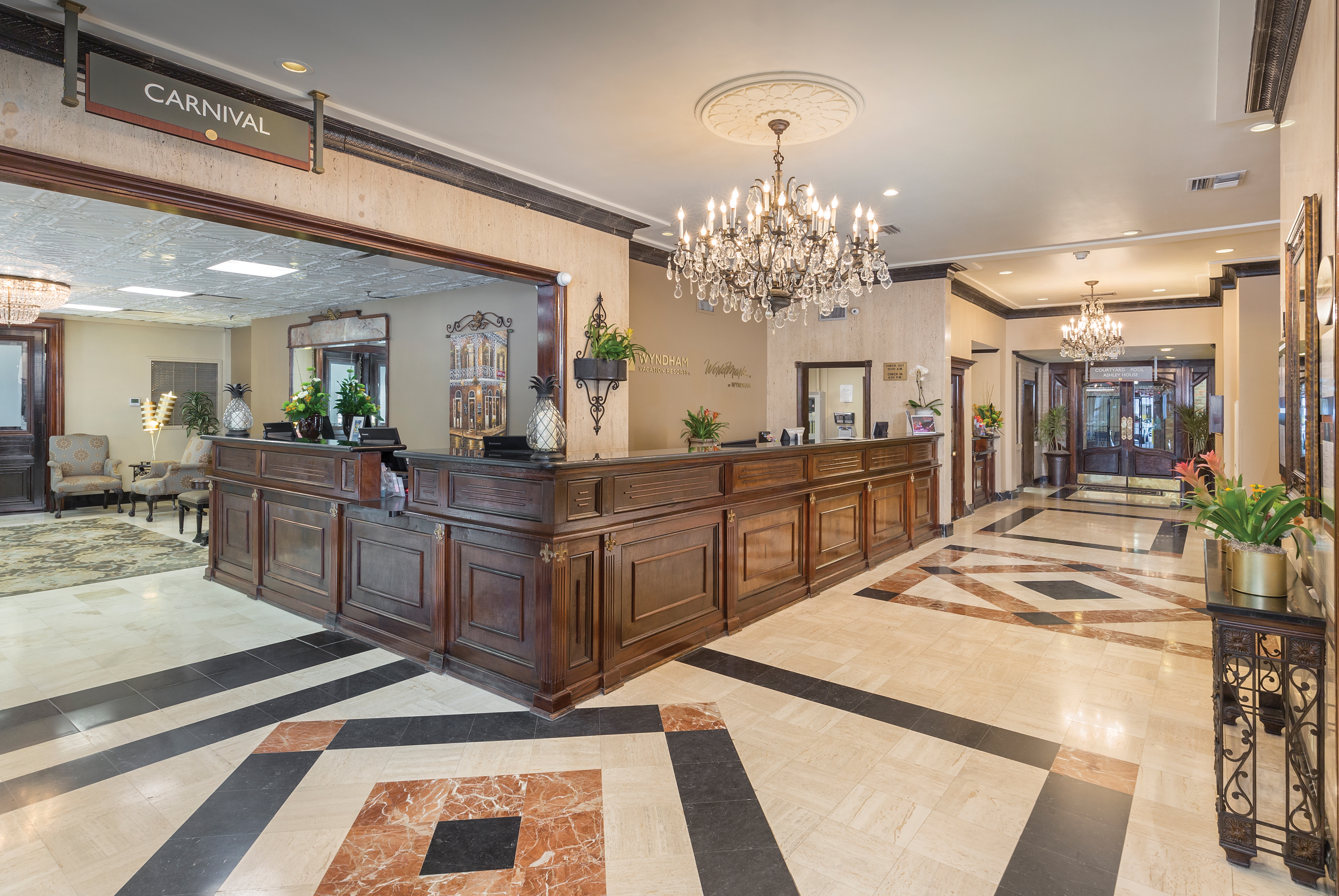 Club Wyndham Avenue Plaza reception in New Orleans, Louisiana