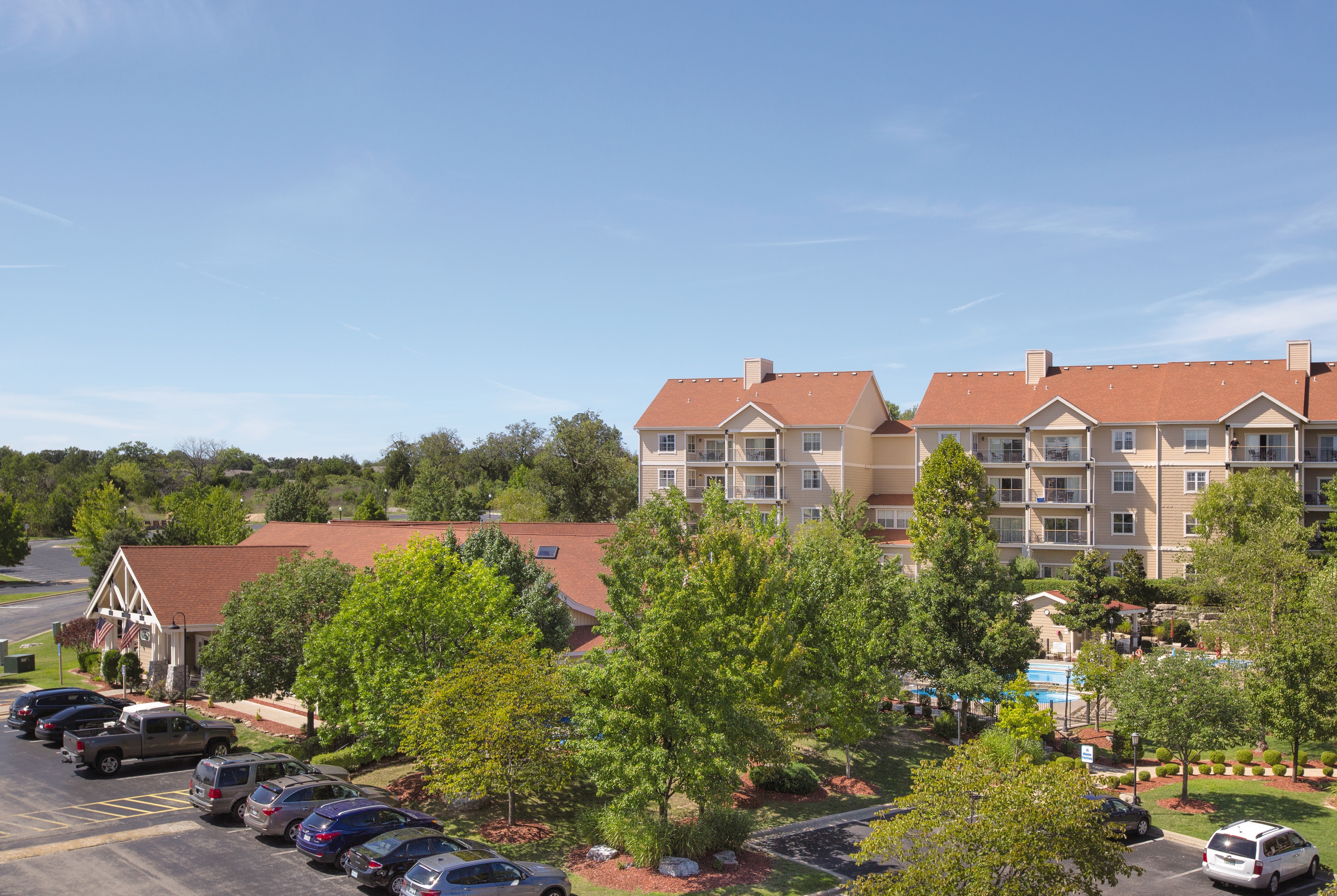 Exterior Day Image of Club Wyndham Branson at the Meadows hotel in Branson, Missouri