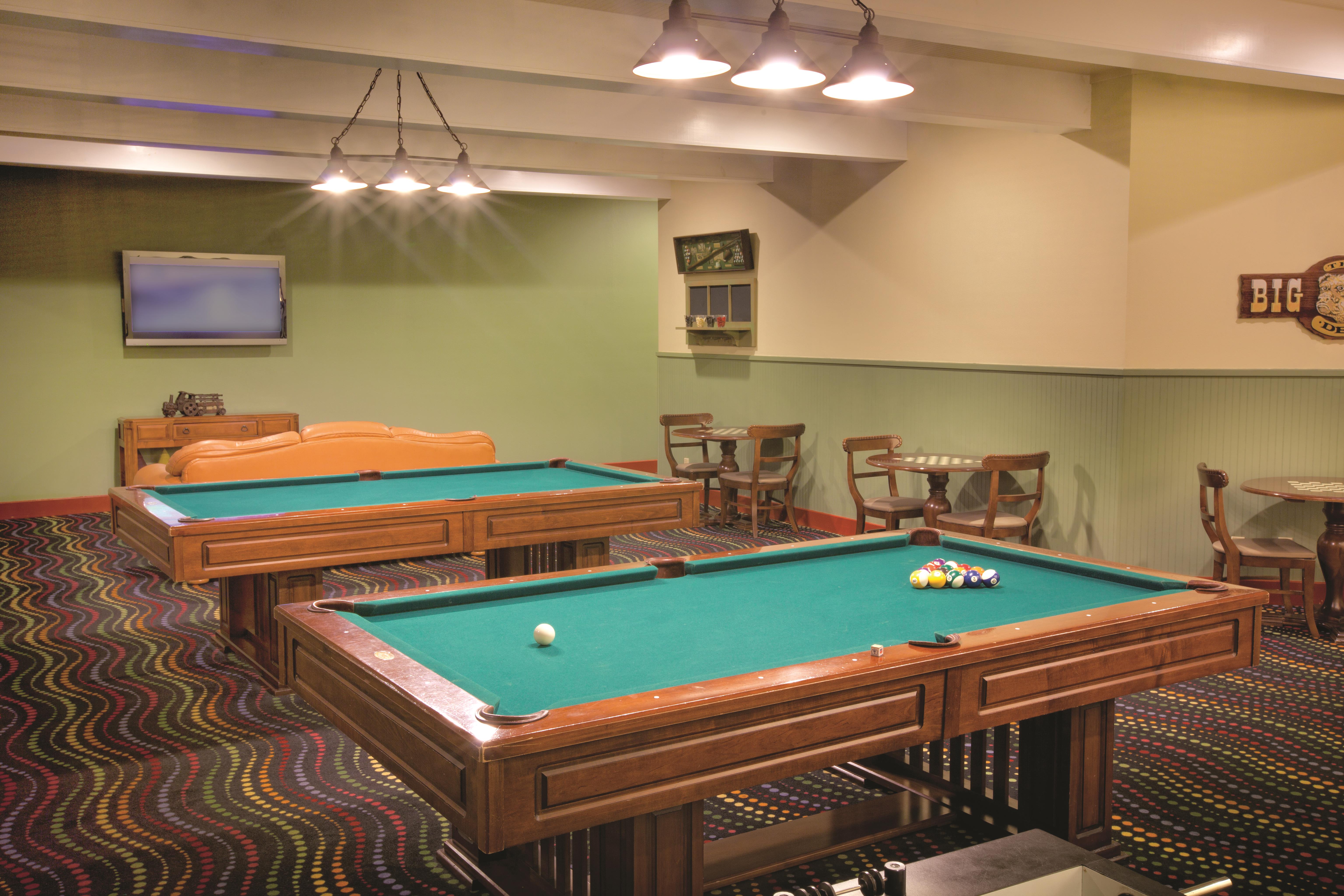 Game room at Club Wyndham Mountain Vista in Branson, Missouri
