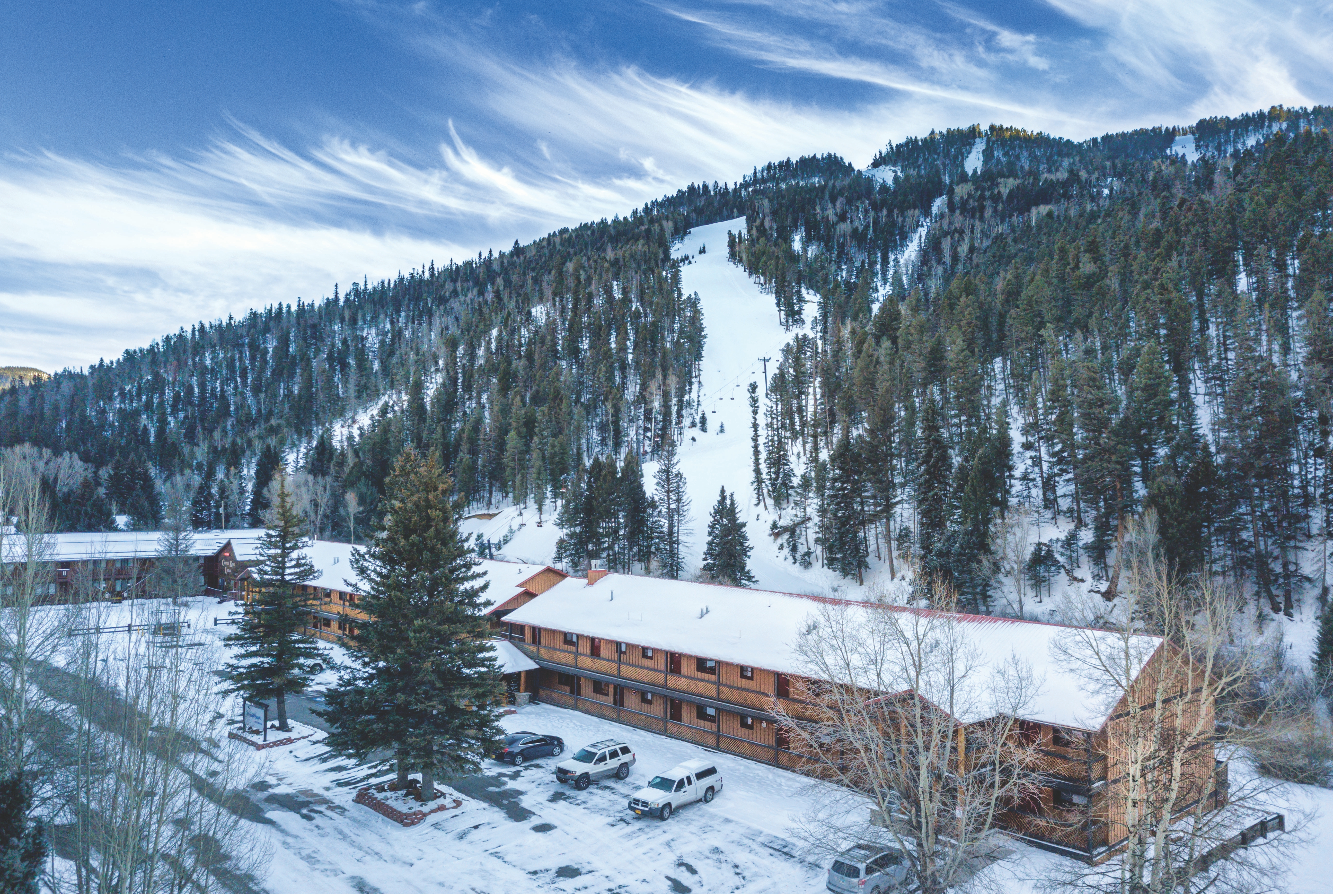 Exterior of WorldMark Red River hotel in Red River, New Mexico