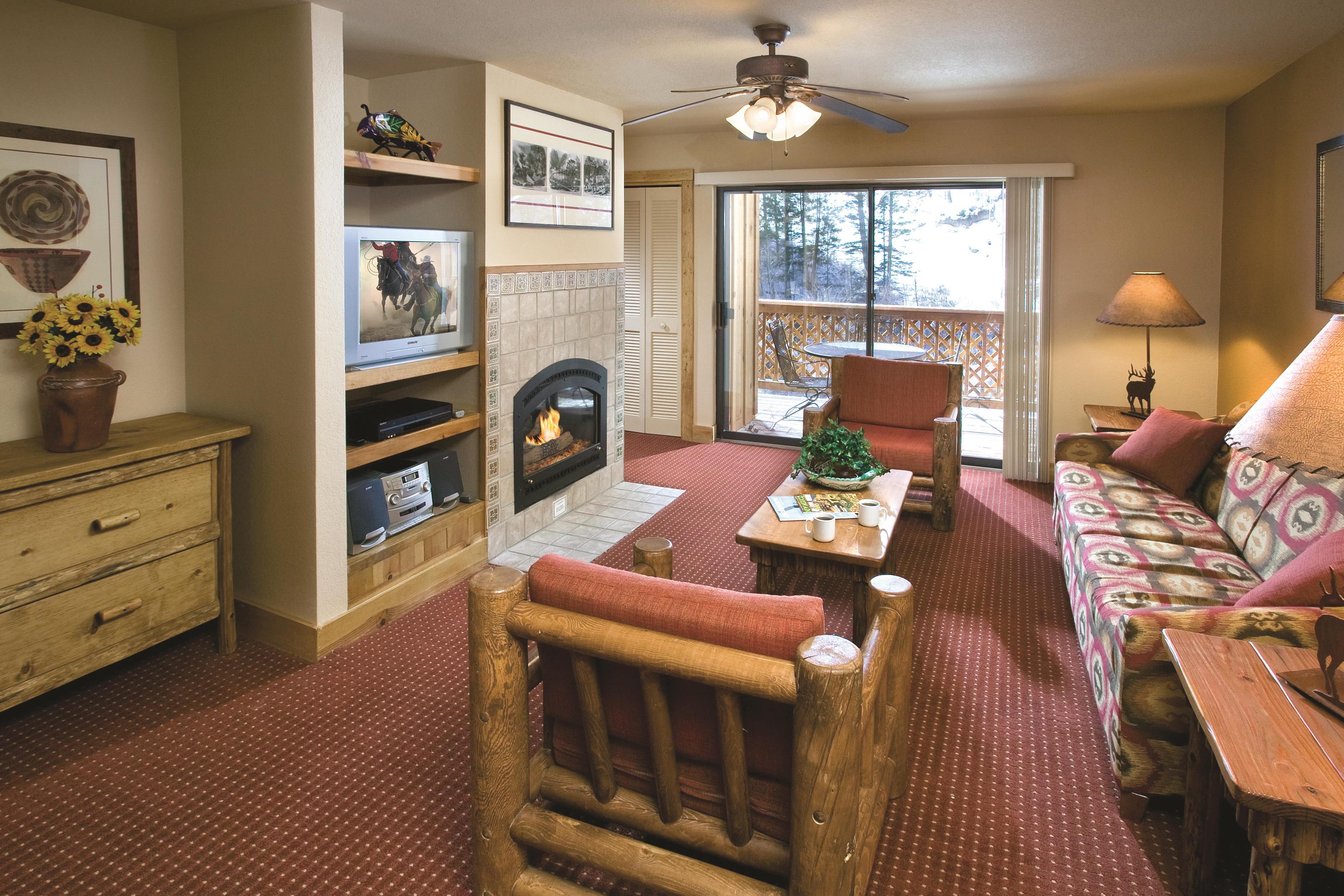 Guest room at the WorldMark Red River in Red River, New Mexico