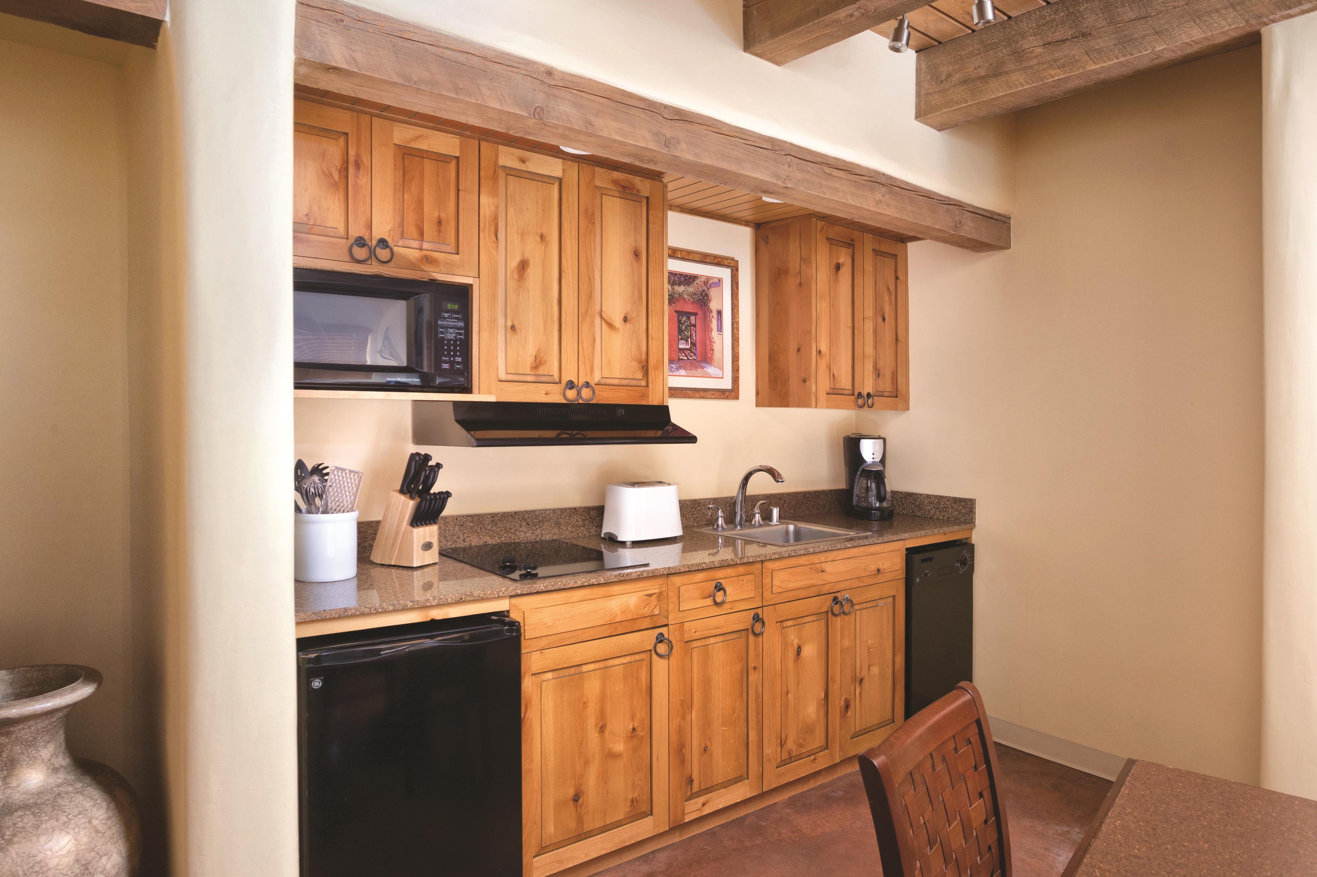 Guest room kitchen at WorldMark Santa Fe in Santa Fe, New Mexico
