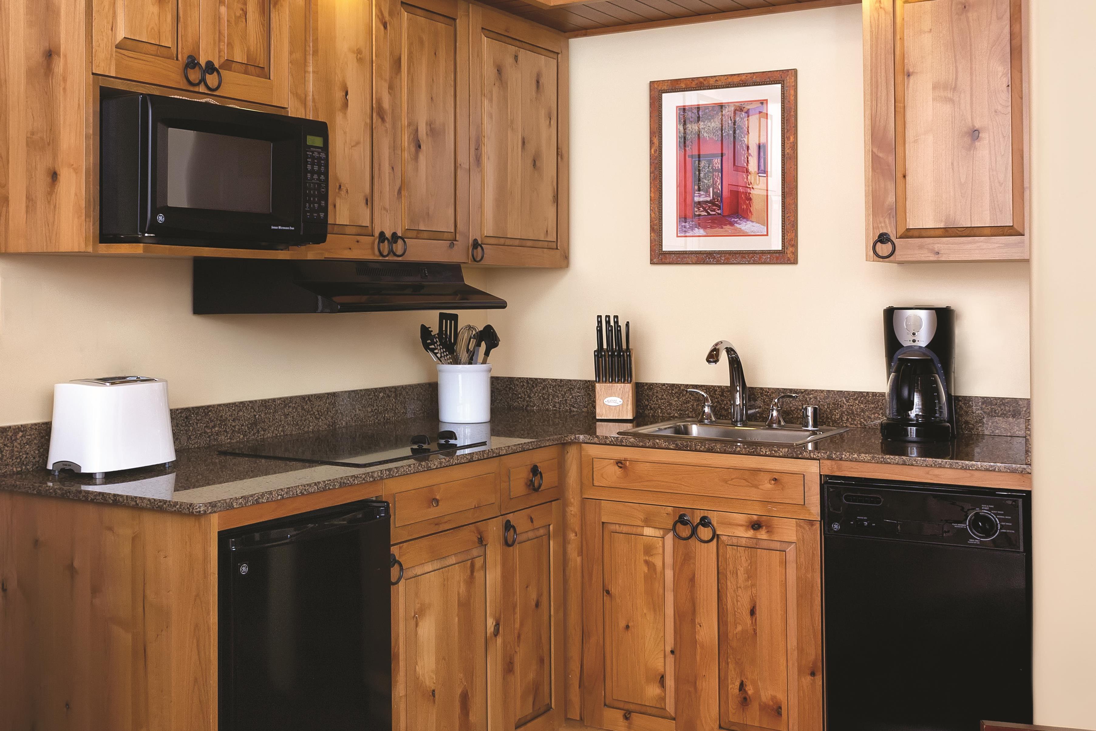 Guest room kitchen at WorldMark Santa Fe in Santa Fe, New Mexico