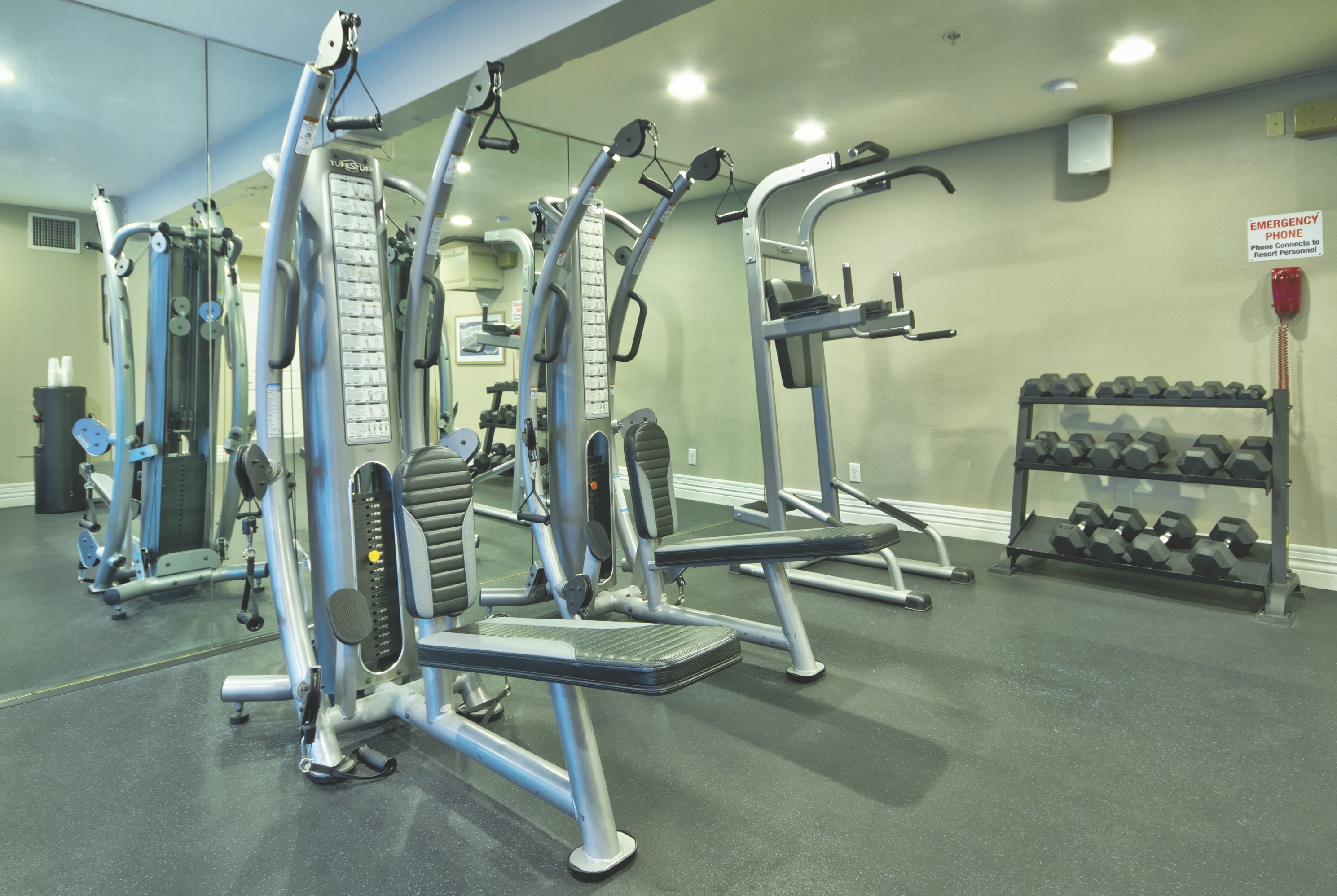 Fitness room at Club Wyndham Desert Rose Resort in Las Vegas, Nevada