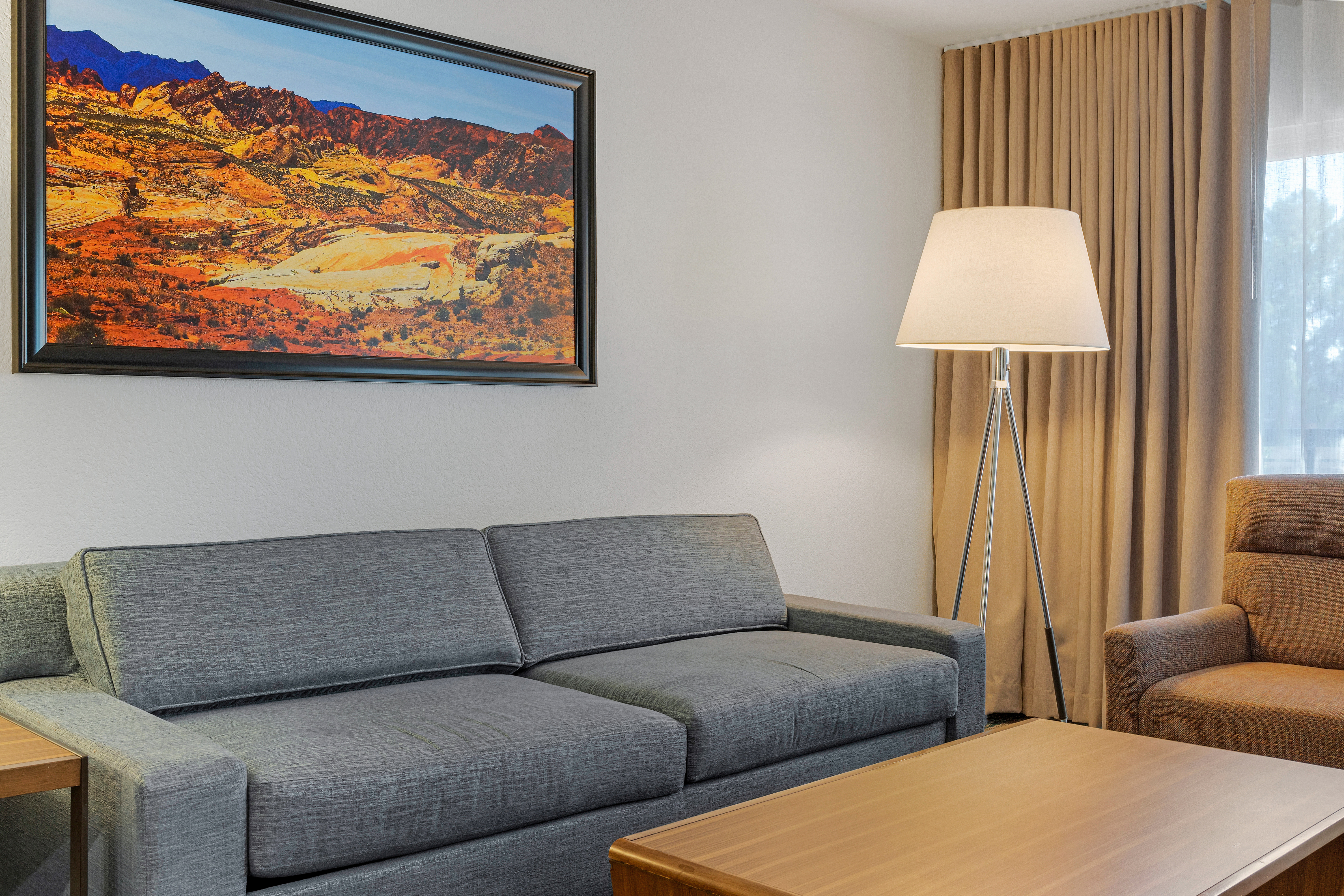 Guest room at the Club Wyndham Desert Rose Resort in Las Vegas, Nevada