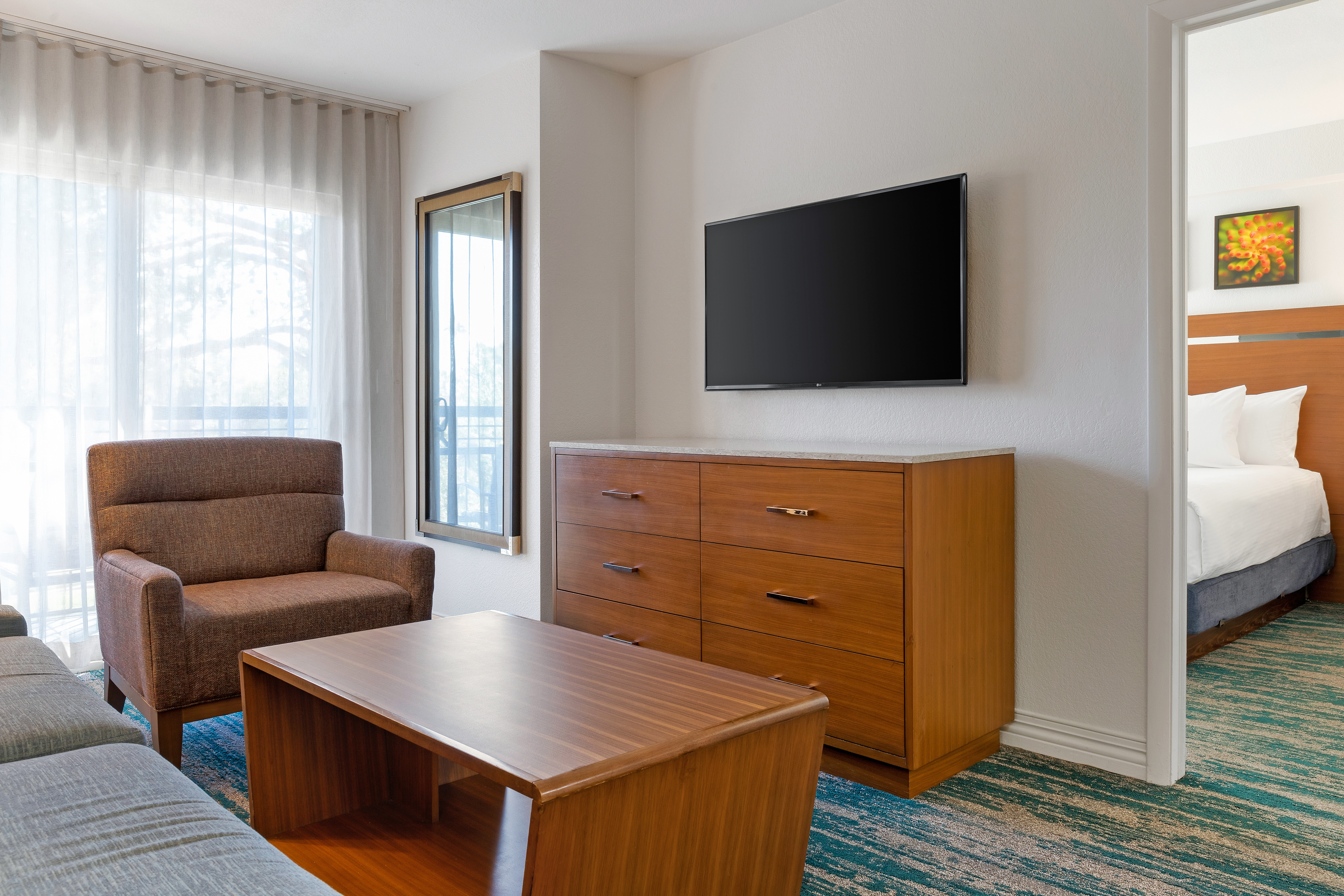 Guest room at the Club Wyndham Desert Rose Resort in Las Vegas, Nevada