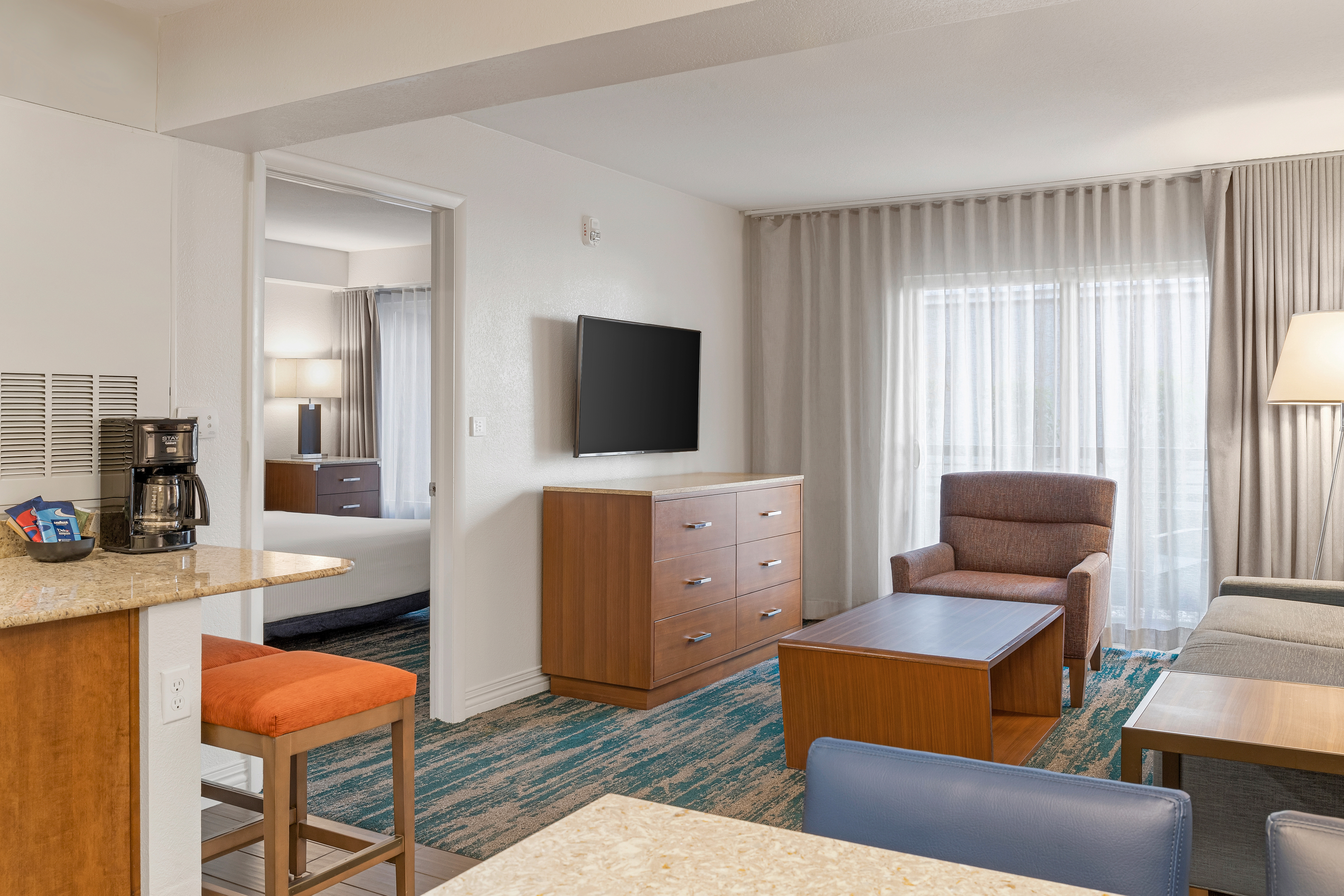 Guest room at the Club Wyndham Desert Rose Resort in Las Vegas, Nevada