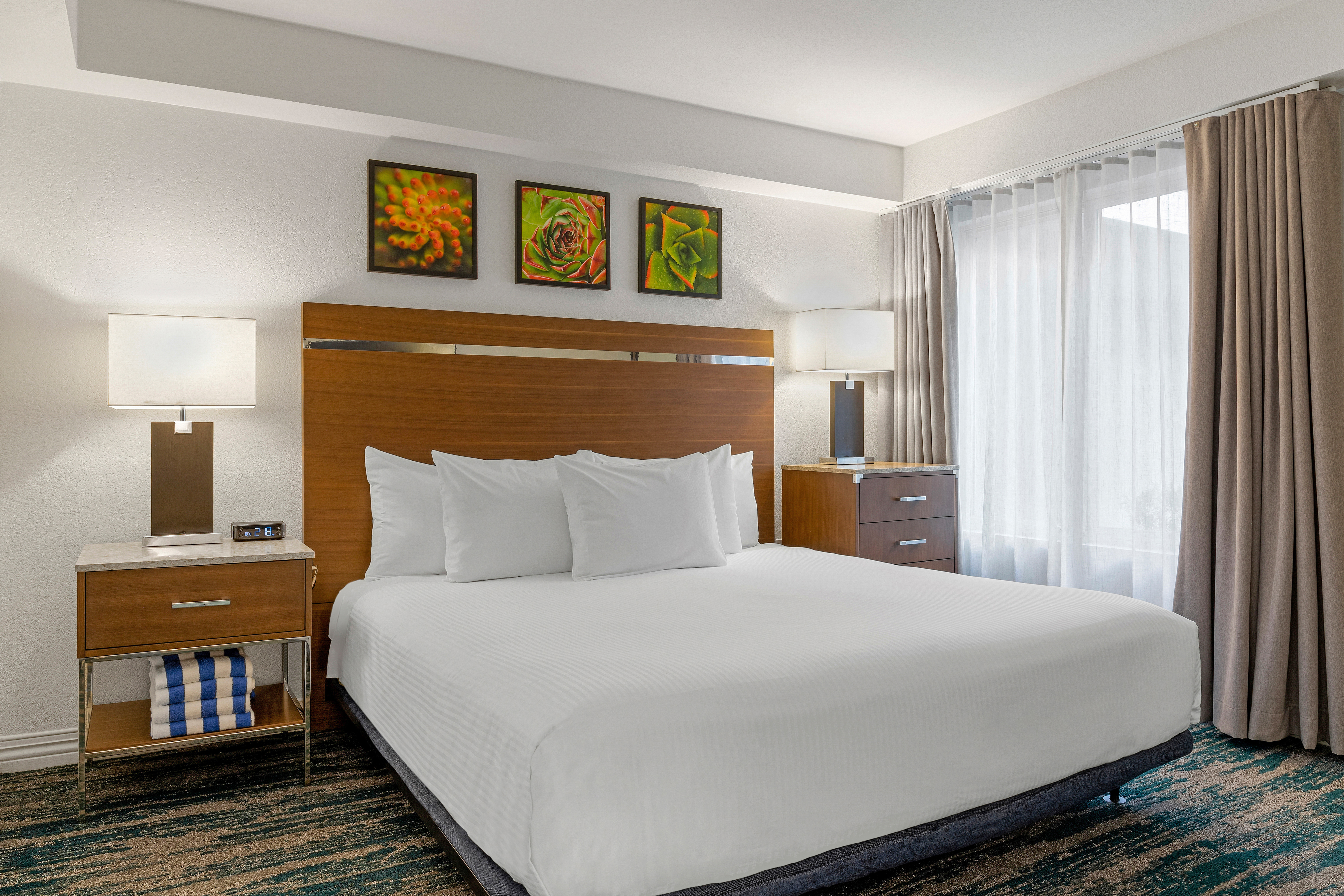 Guest room at the Club Wyndham Desert Rose Resort in Las Vegas, Nevada