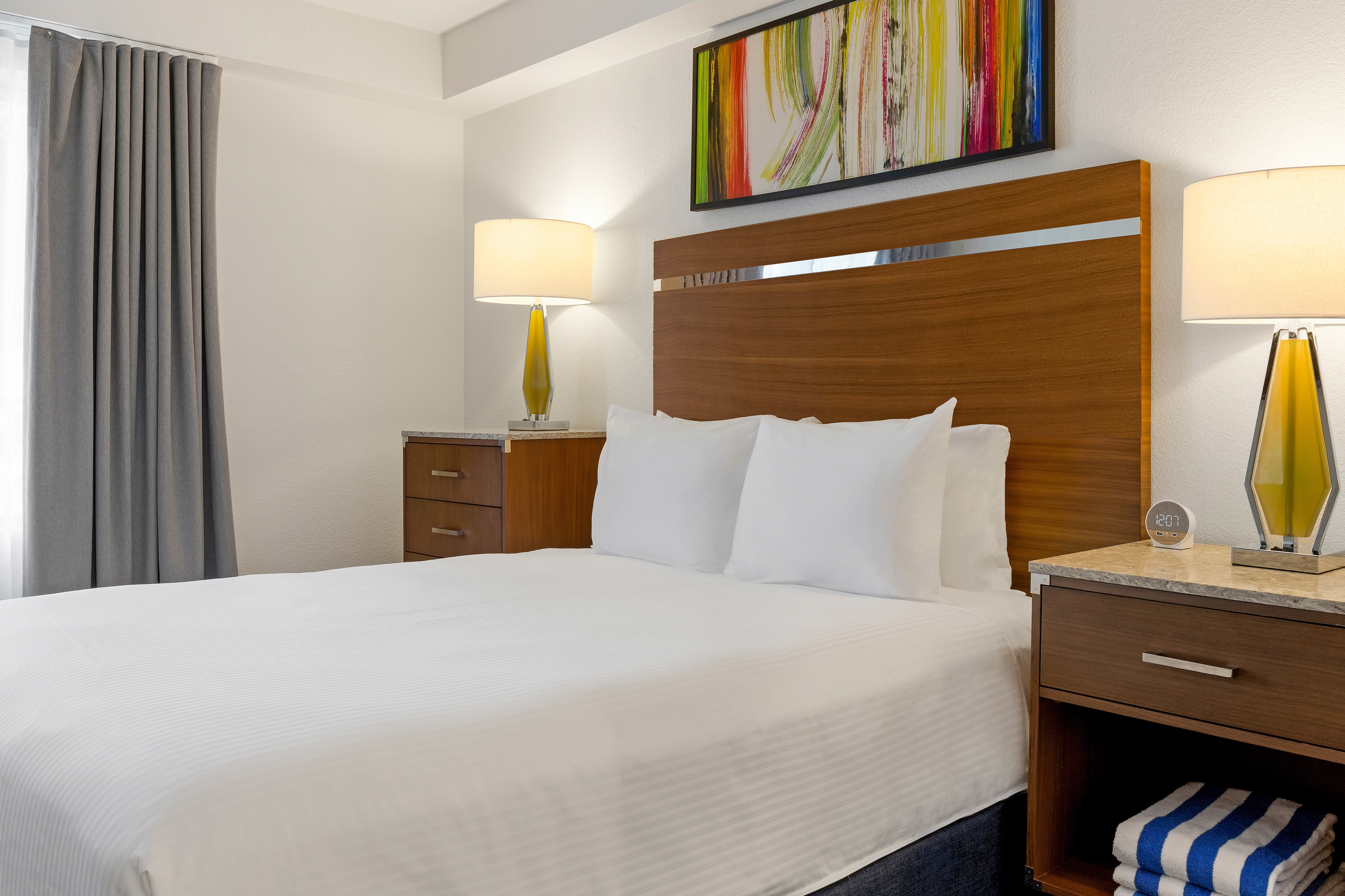 Guest room at the Club Wyndham Desert Rose Resort in Las Vegas, Nevada