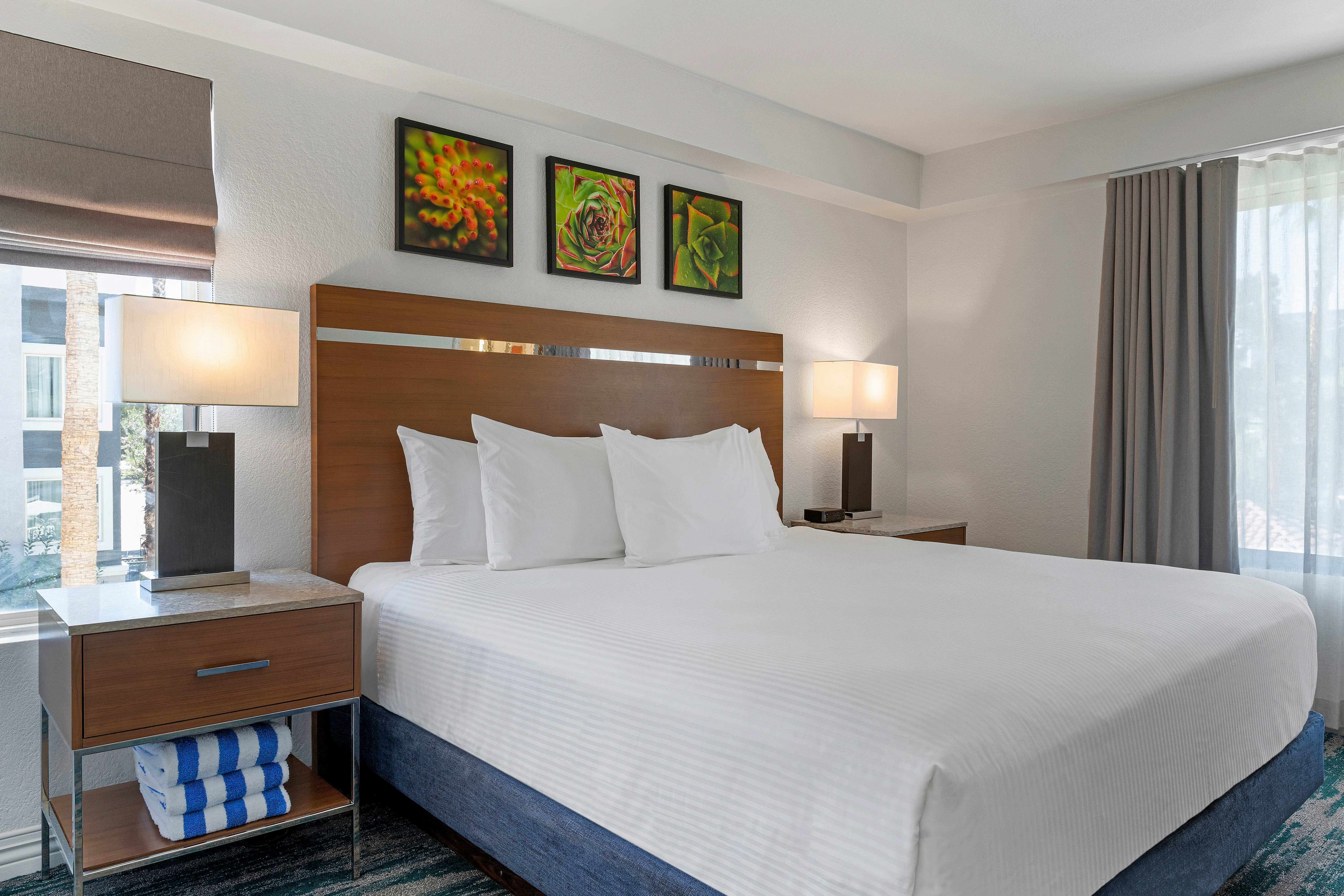 Guest room at the Club Wyndham Desert Rose Resort in Las Vegas, Nevada