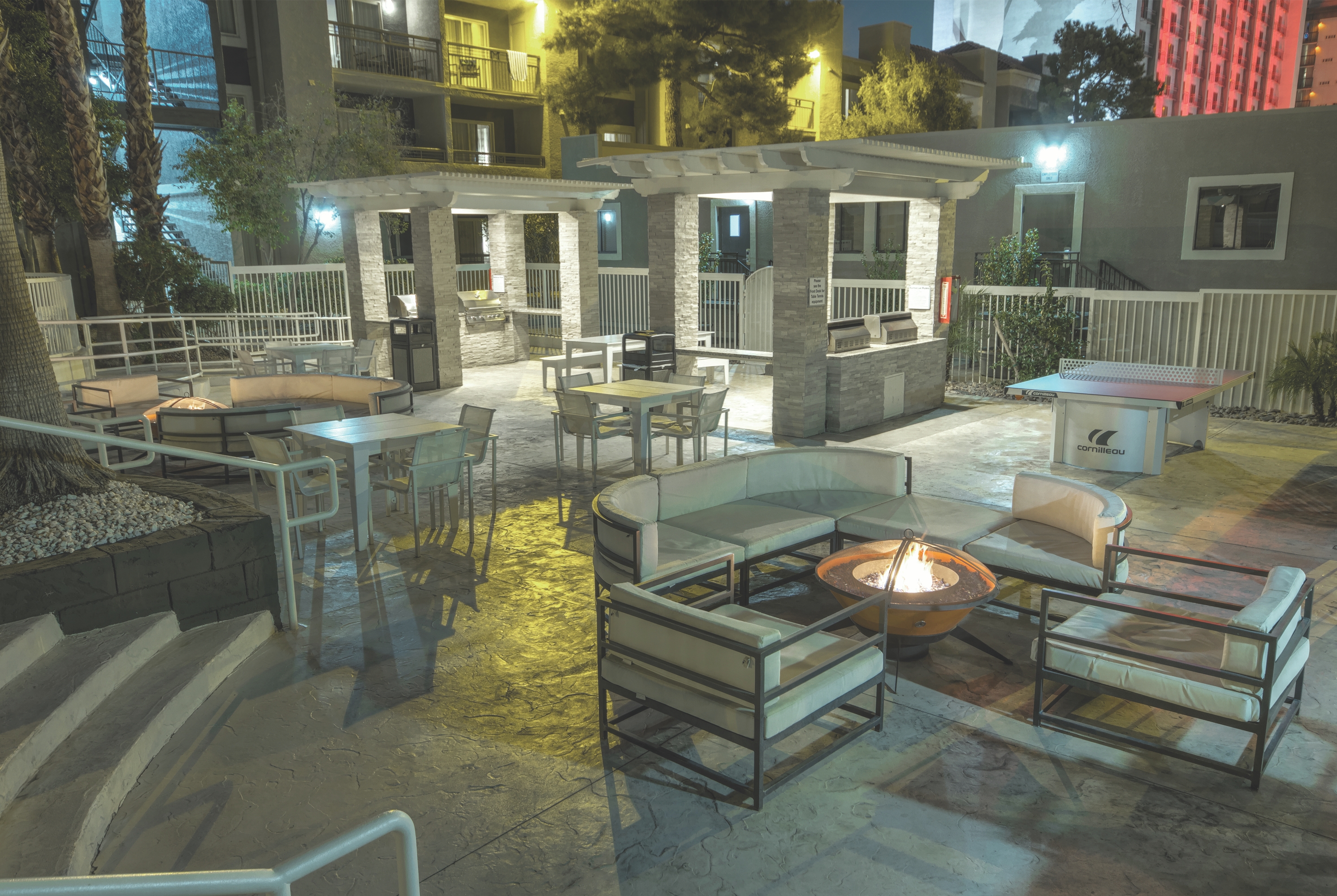 Pool night image at the Club Wyndham Desert Rose Resort in Las Vegas, Nevada