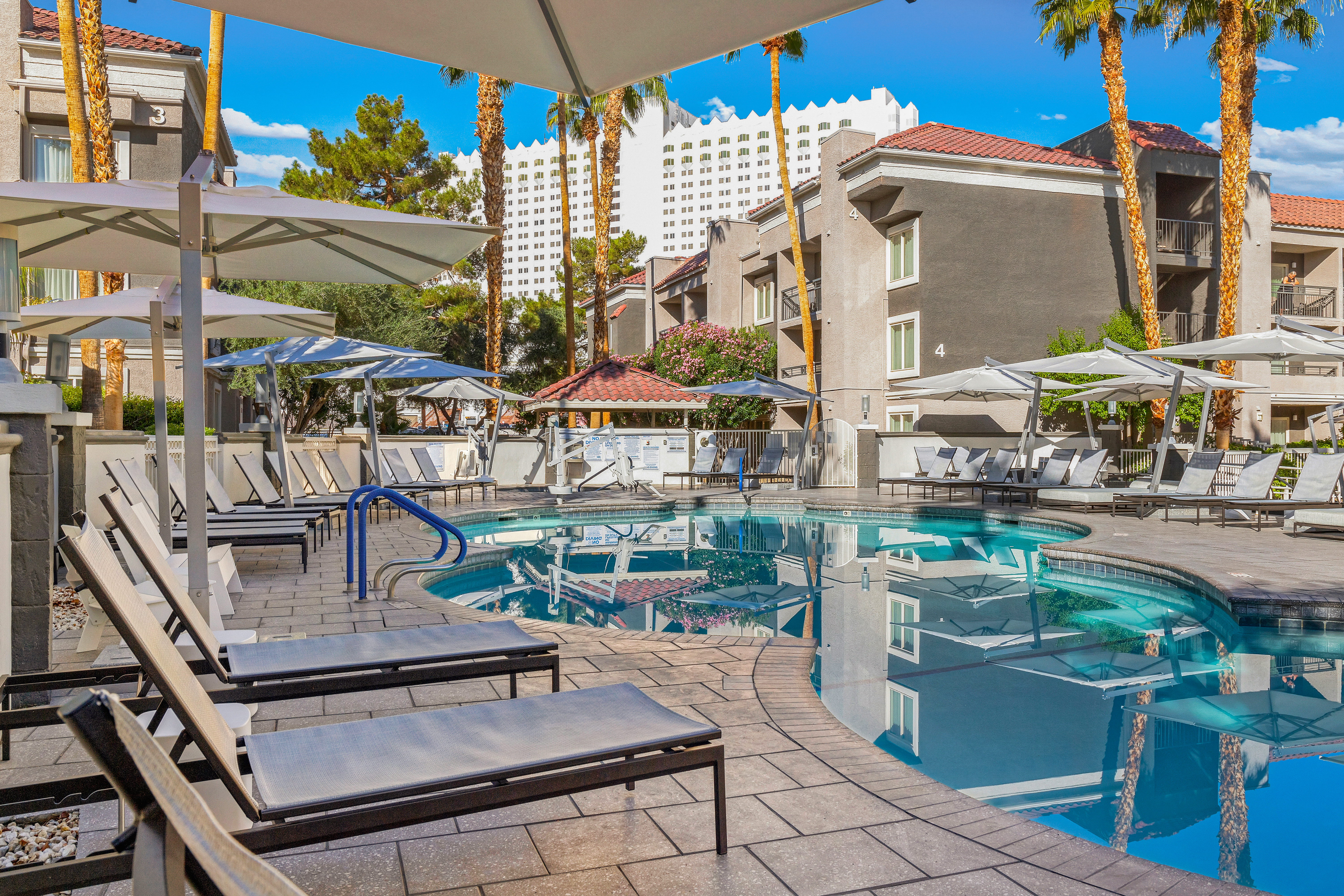 Pool at the Club Wyndham Desert Rose Resort in Las Vegas, Nevada