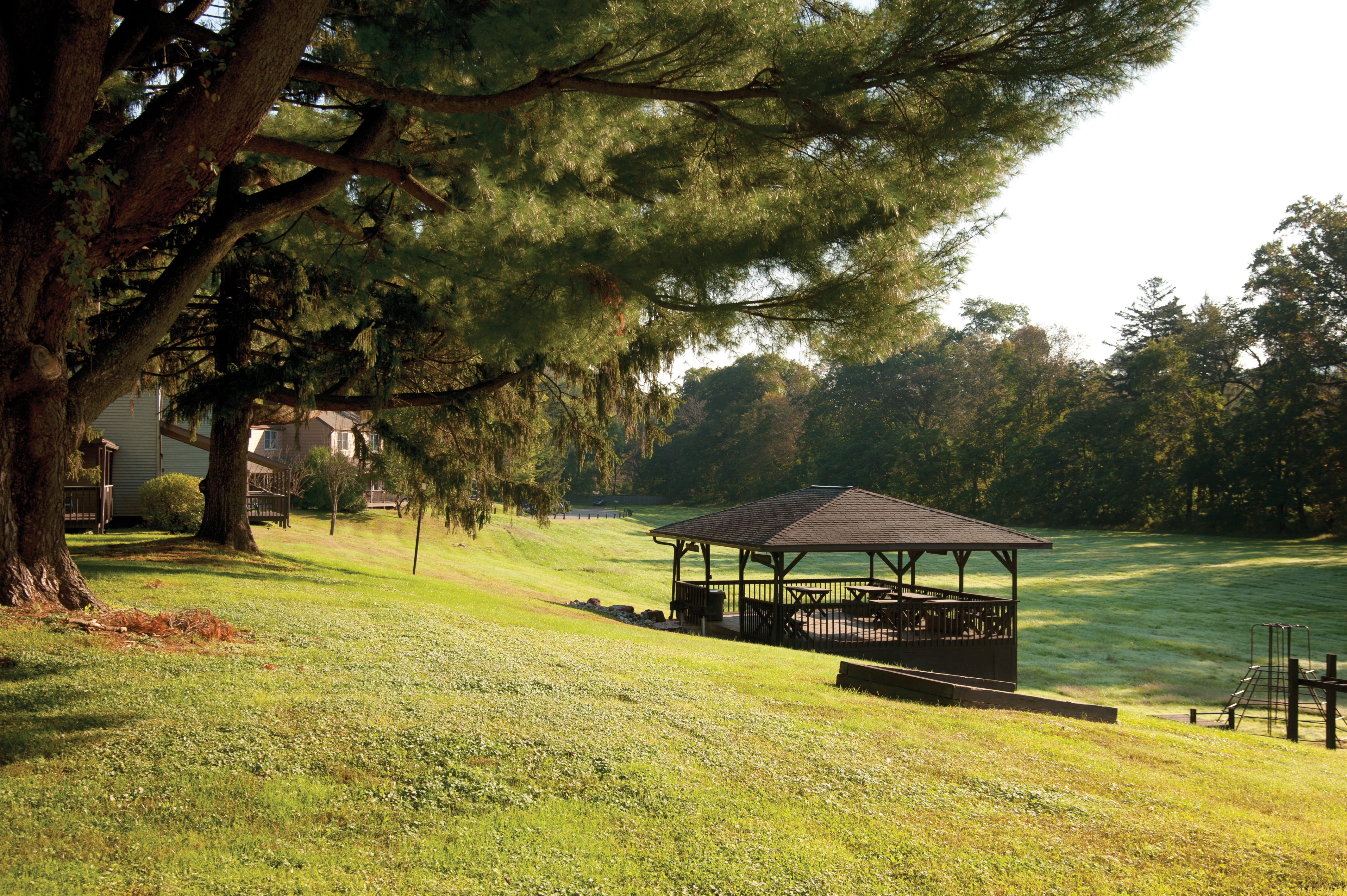 Exterior of Club Wyndham Shawnee Village hotel in East Stroudsburg, Pennsylvania