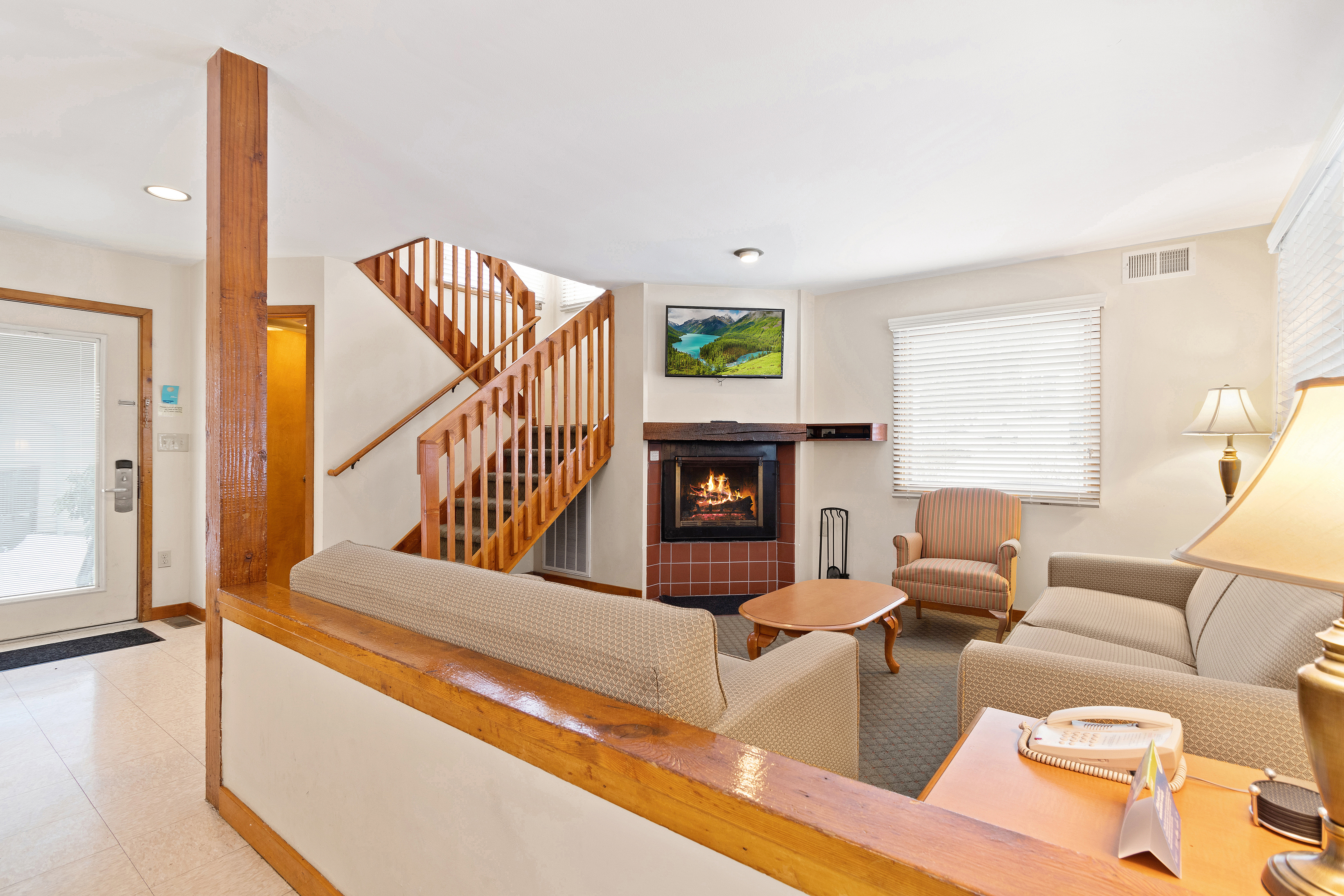 Guest room at the Club Wyndham Shawnee Village in East Stroudsburg, Pennsylvania