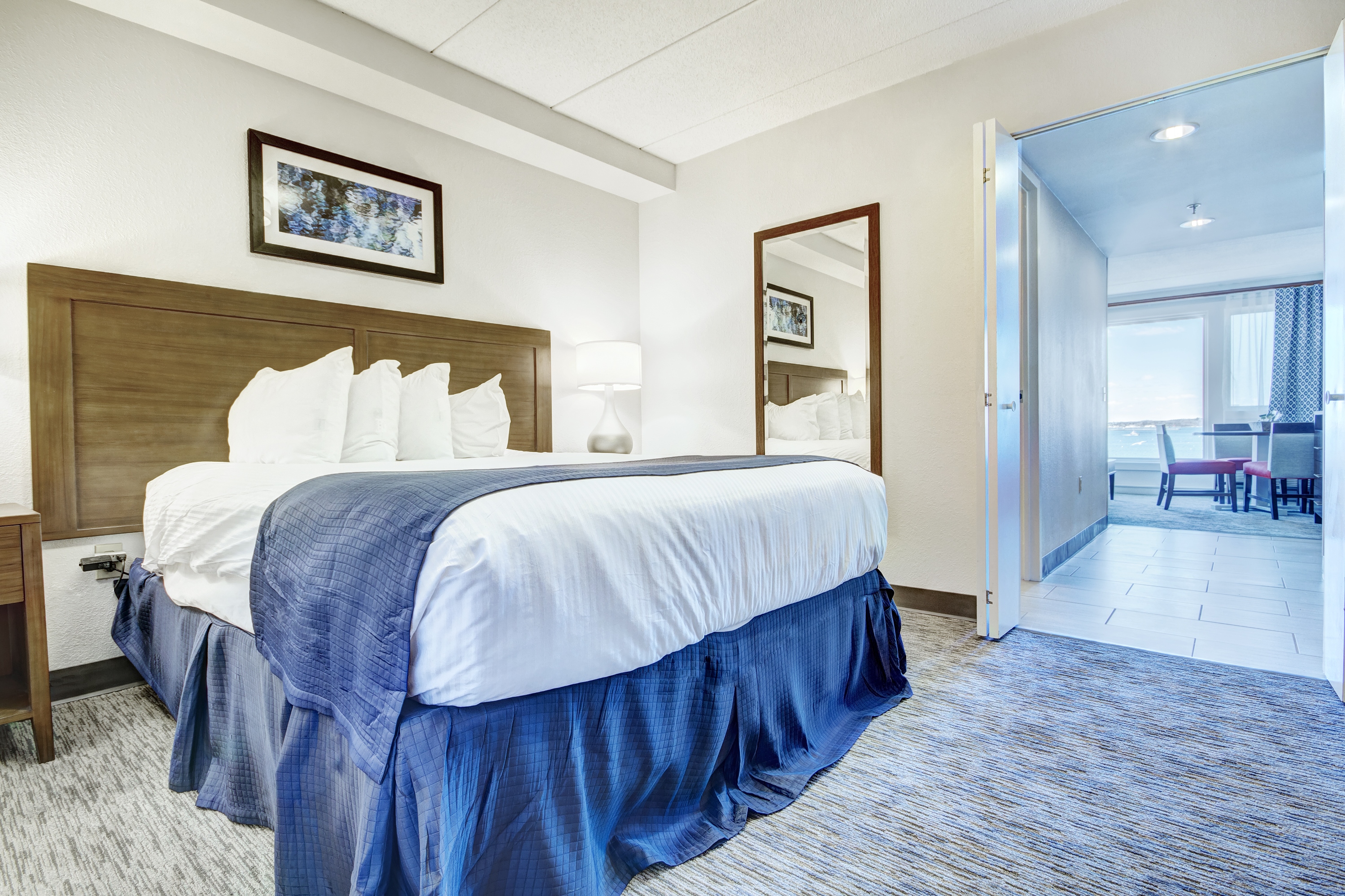 Guest room at the Club Wyndham Inn on the Harbor in Newport, Rhode Island