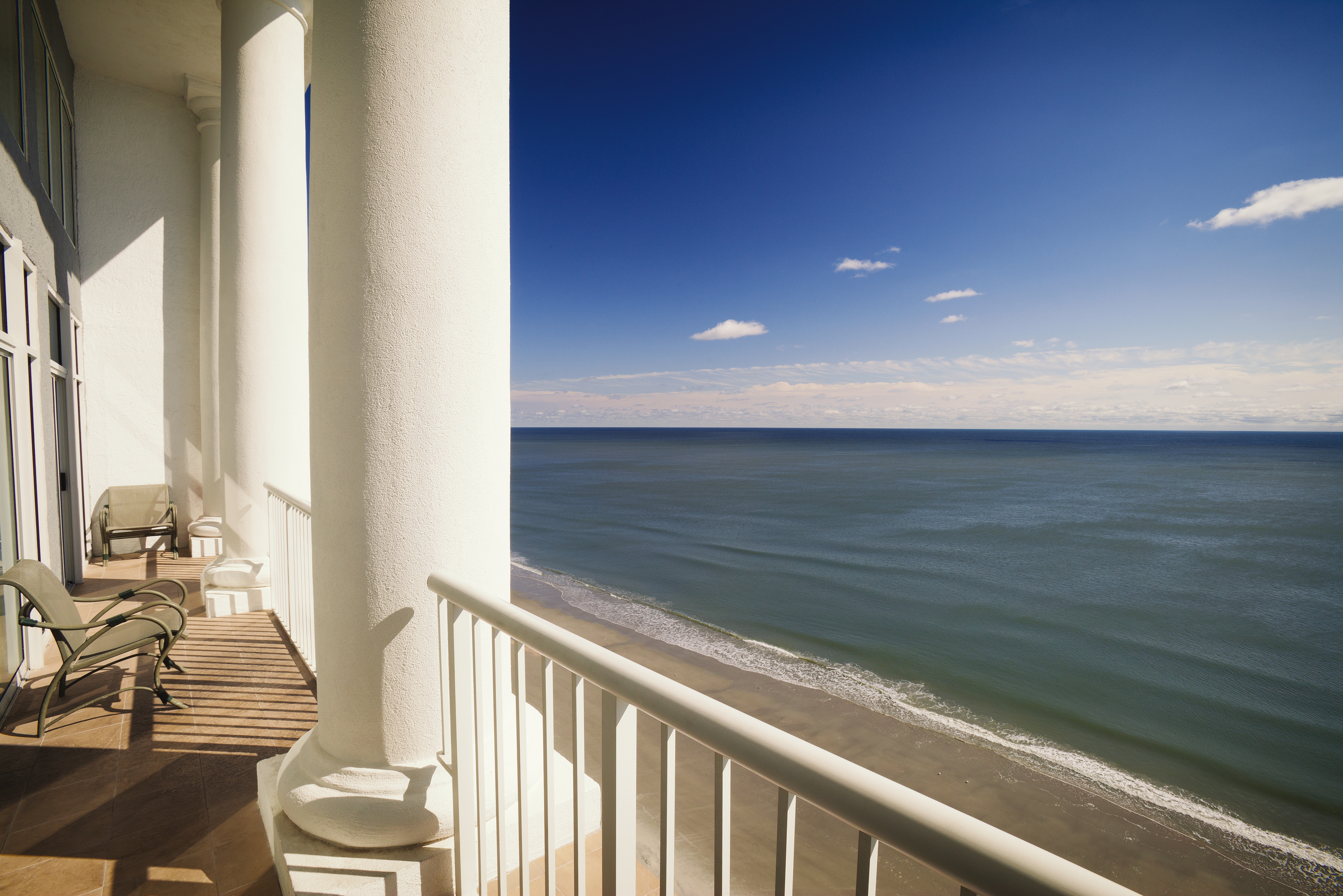 Guest room balcony at Club Wyndham SeaWatch Resort in Myrtle Beach, South Carolina