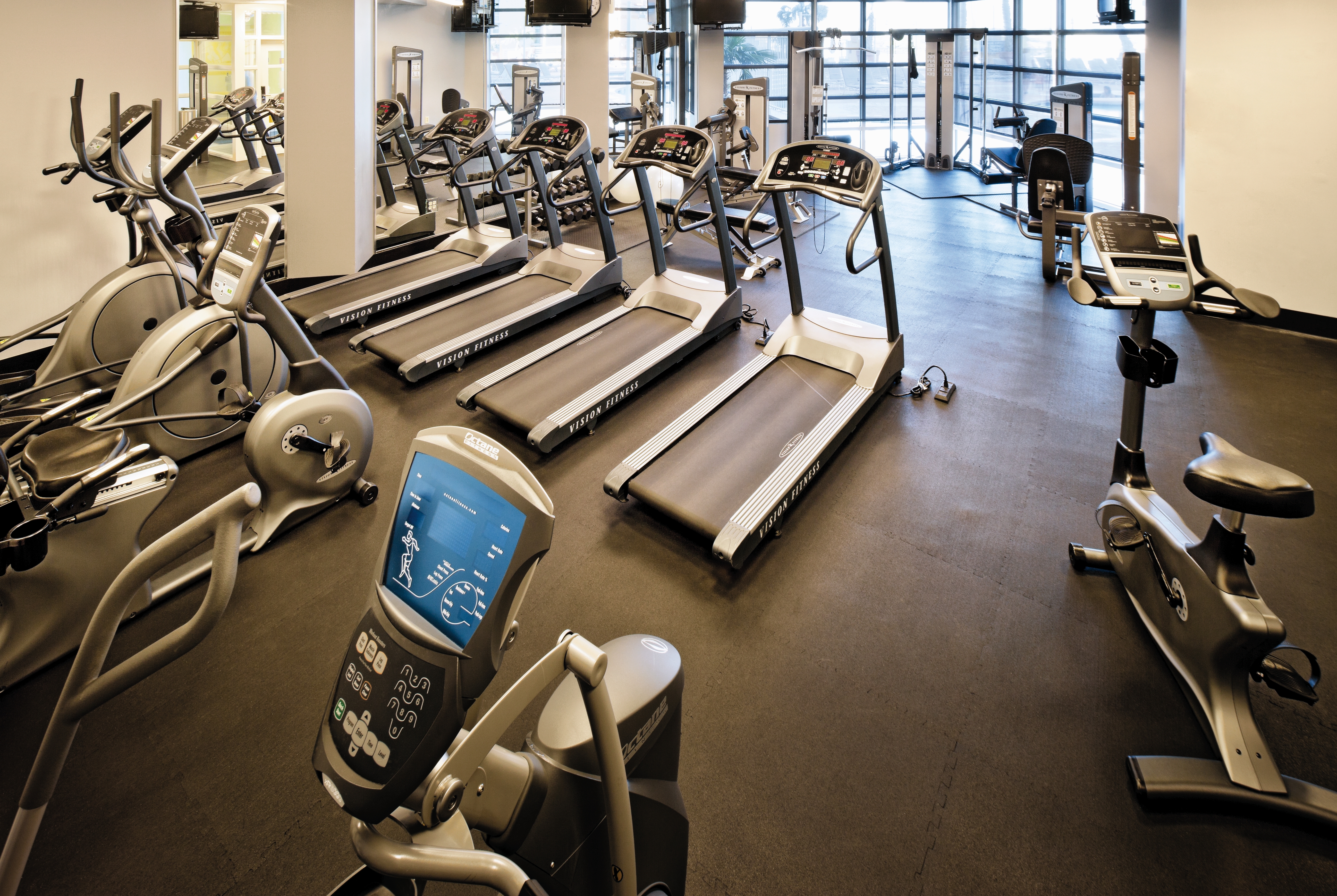 Fitness room at Club Wyndham Ocean Boulevard in North Myrtle Beach, South Carolina