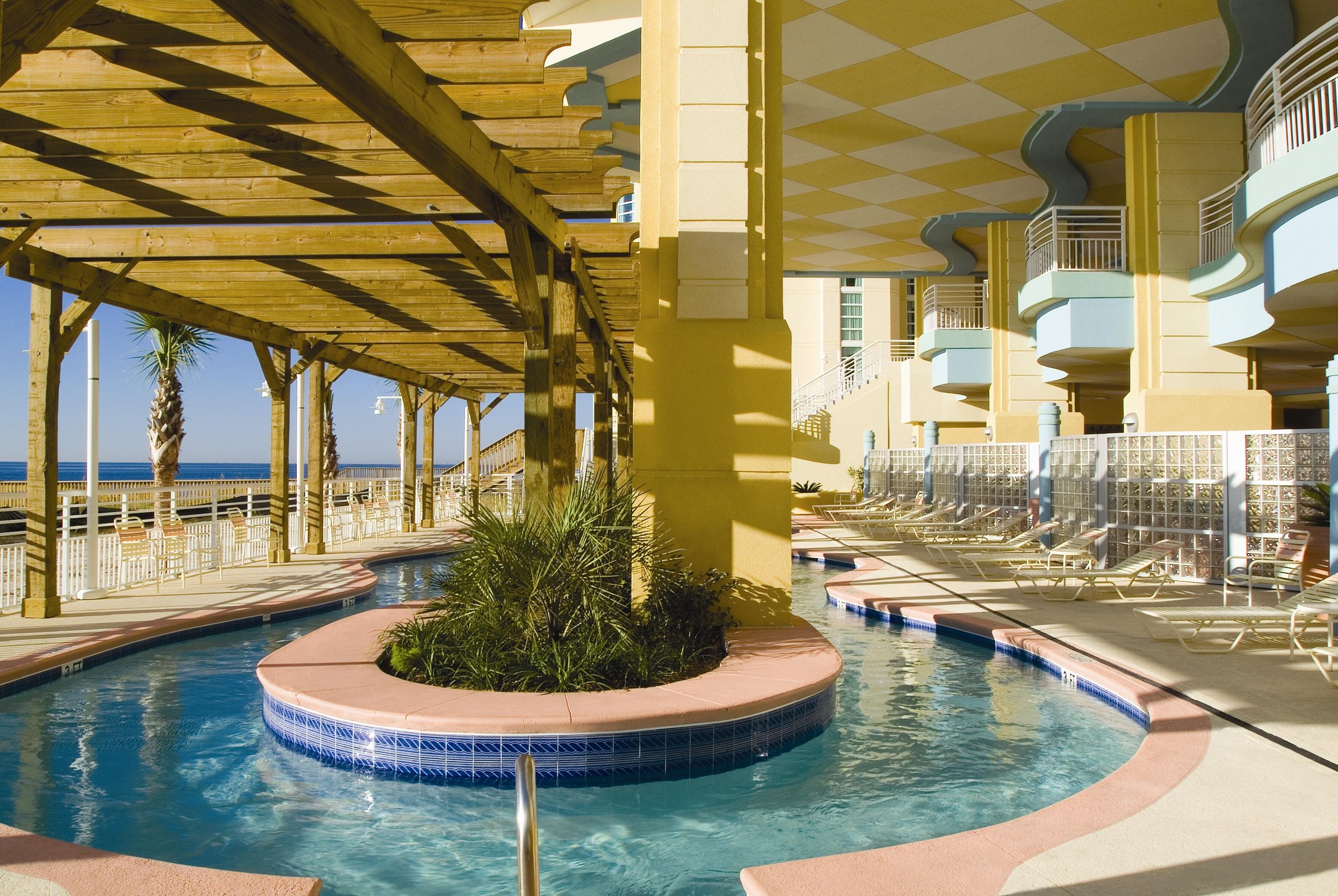 Pool feature at the Club Wyndham Ocean Boulevard in North Myrtle Beach, South Carolina