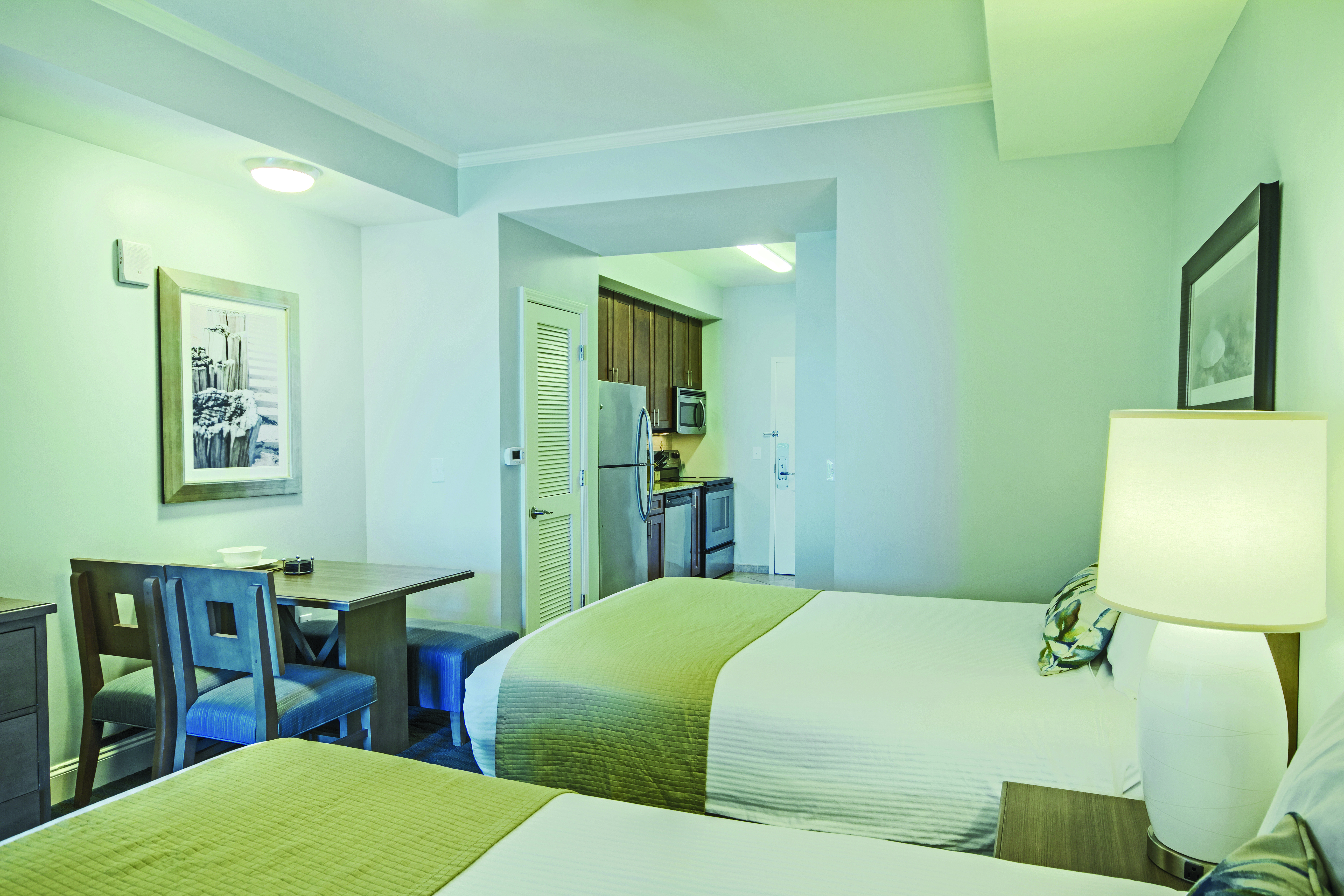 Guest room at the Club Wyndham Towers on the Grove at North Myrtle in North Myrtle Beach, South Carolina