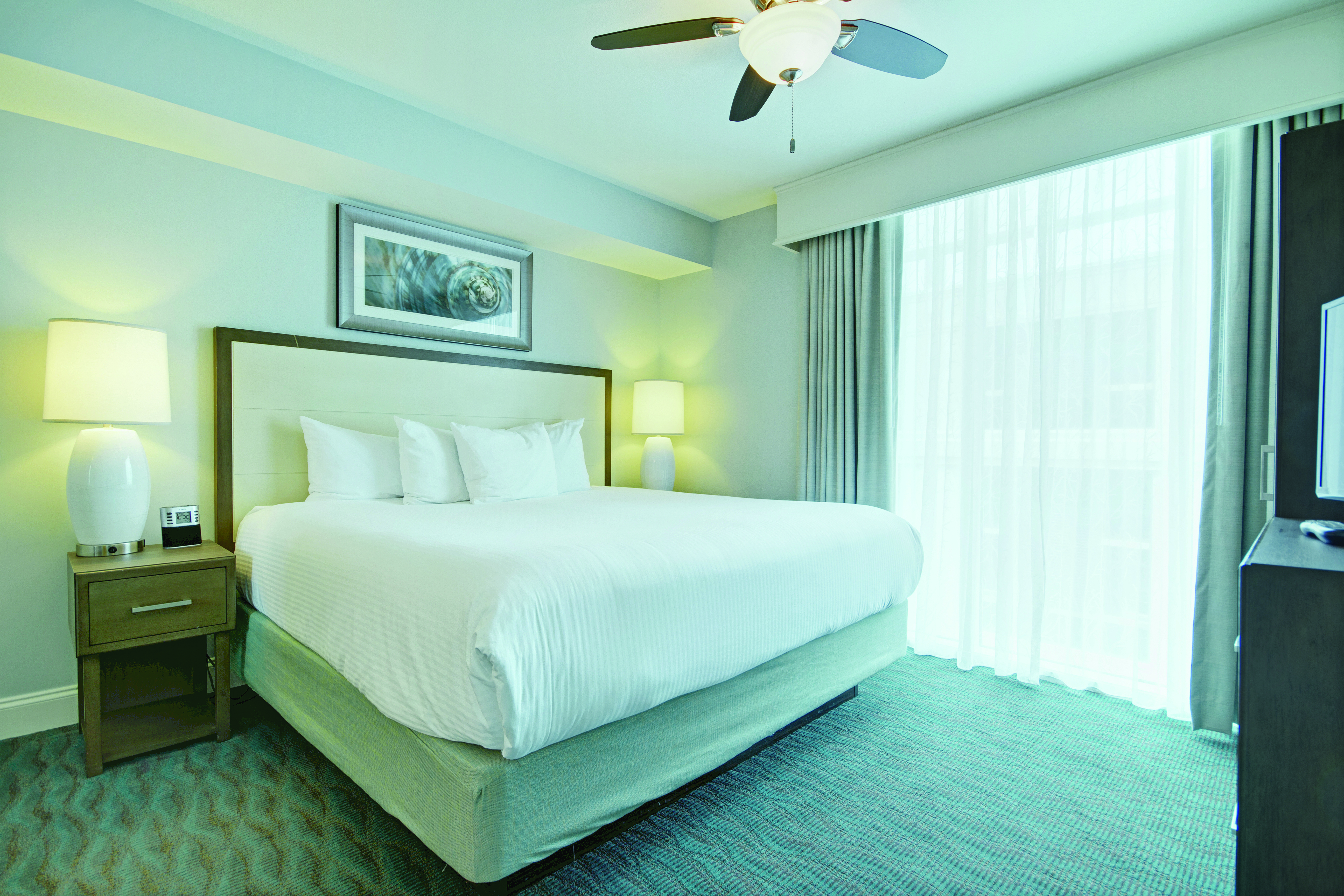 Guest room at the Club Wyndham Towers on the Grove at North Myrtle in North Myrtle Beach, South Carolina