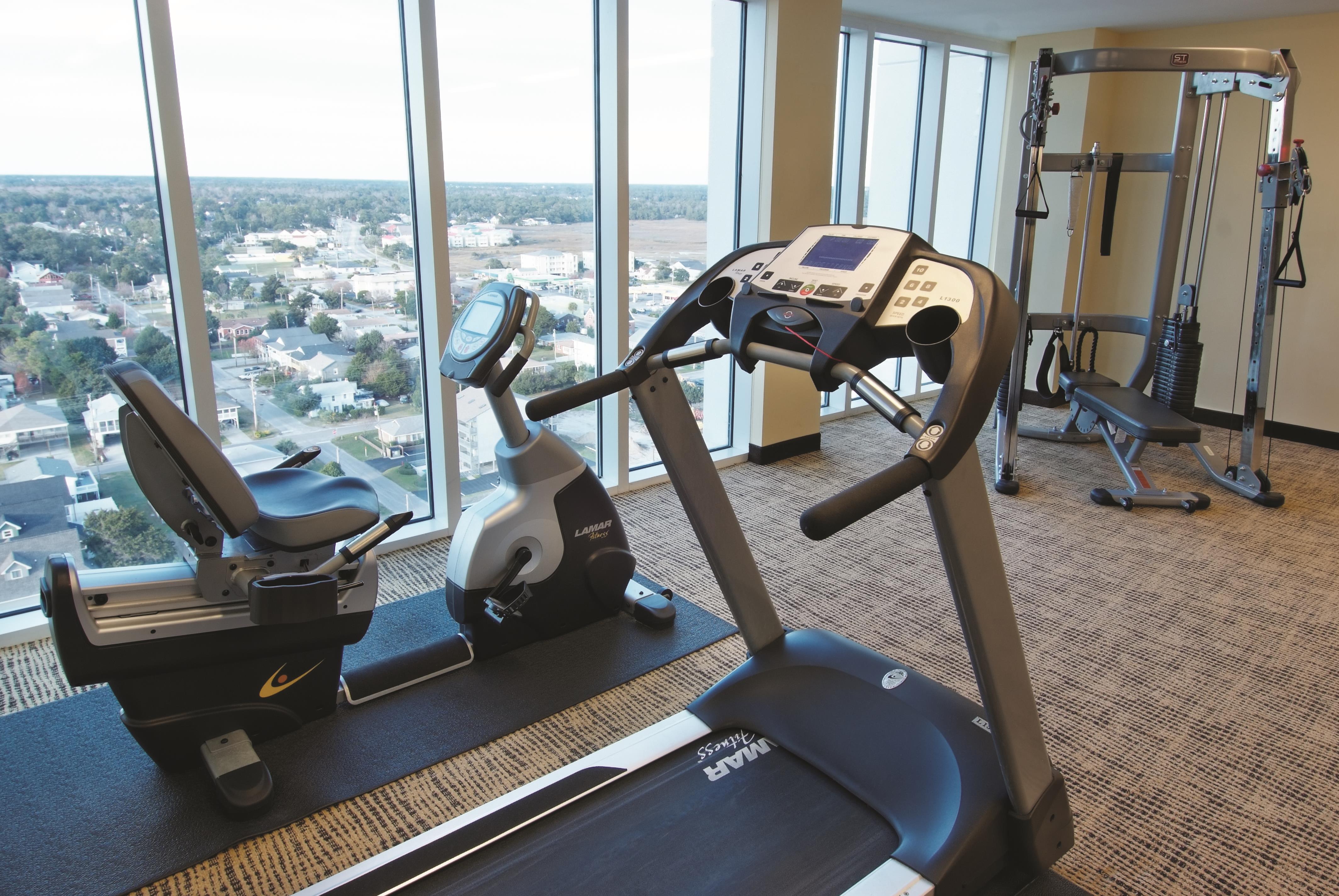 Fitness room at Club Wyndham Towers on the Grove at North Myrtle in North Myrtle Beach, South Carolina