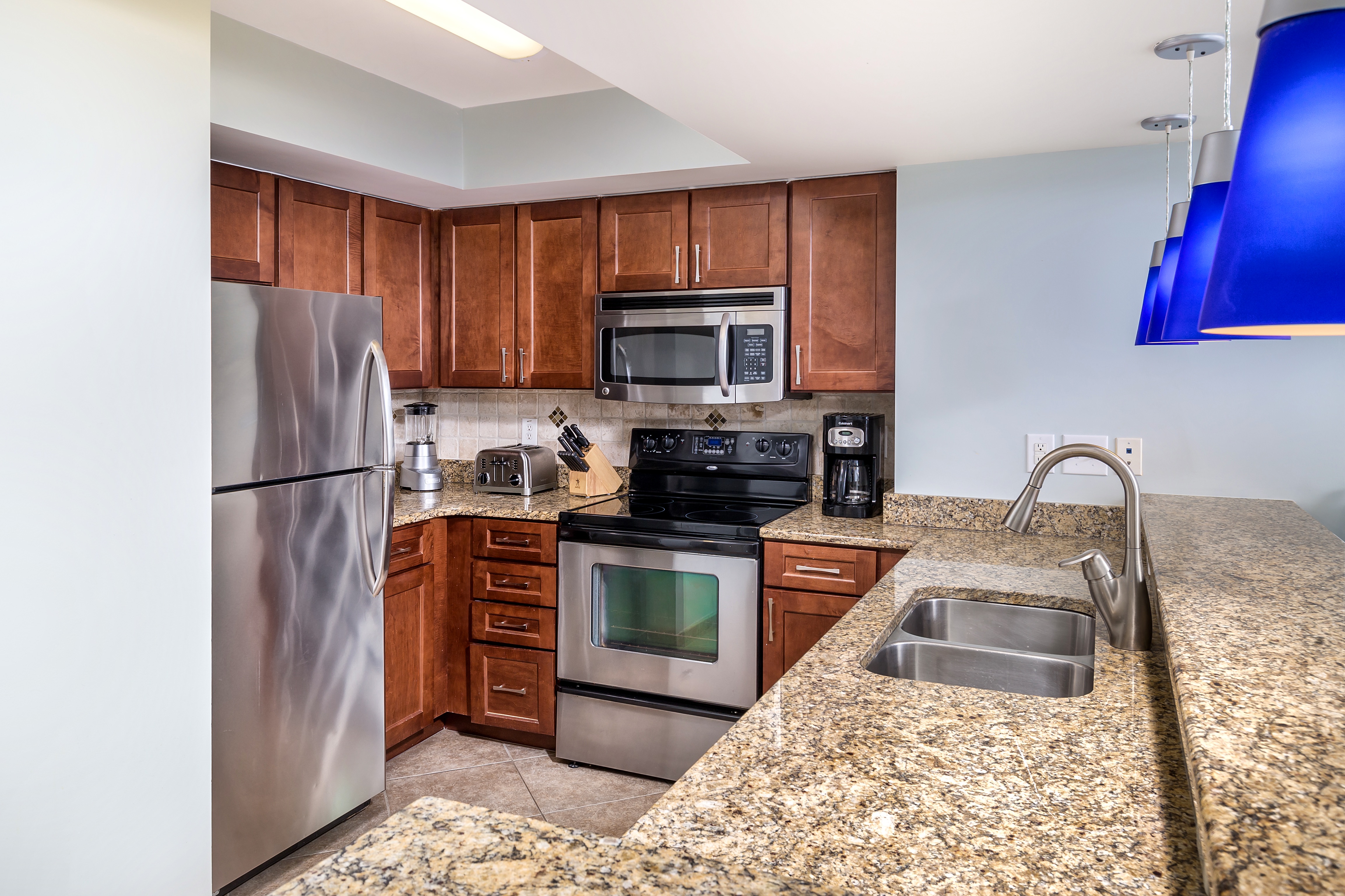 Guest room at the Club Wyndham Towers on the Grove at North Myrtle in North Myrtle Beach, South Carolina