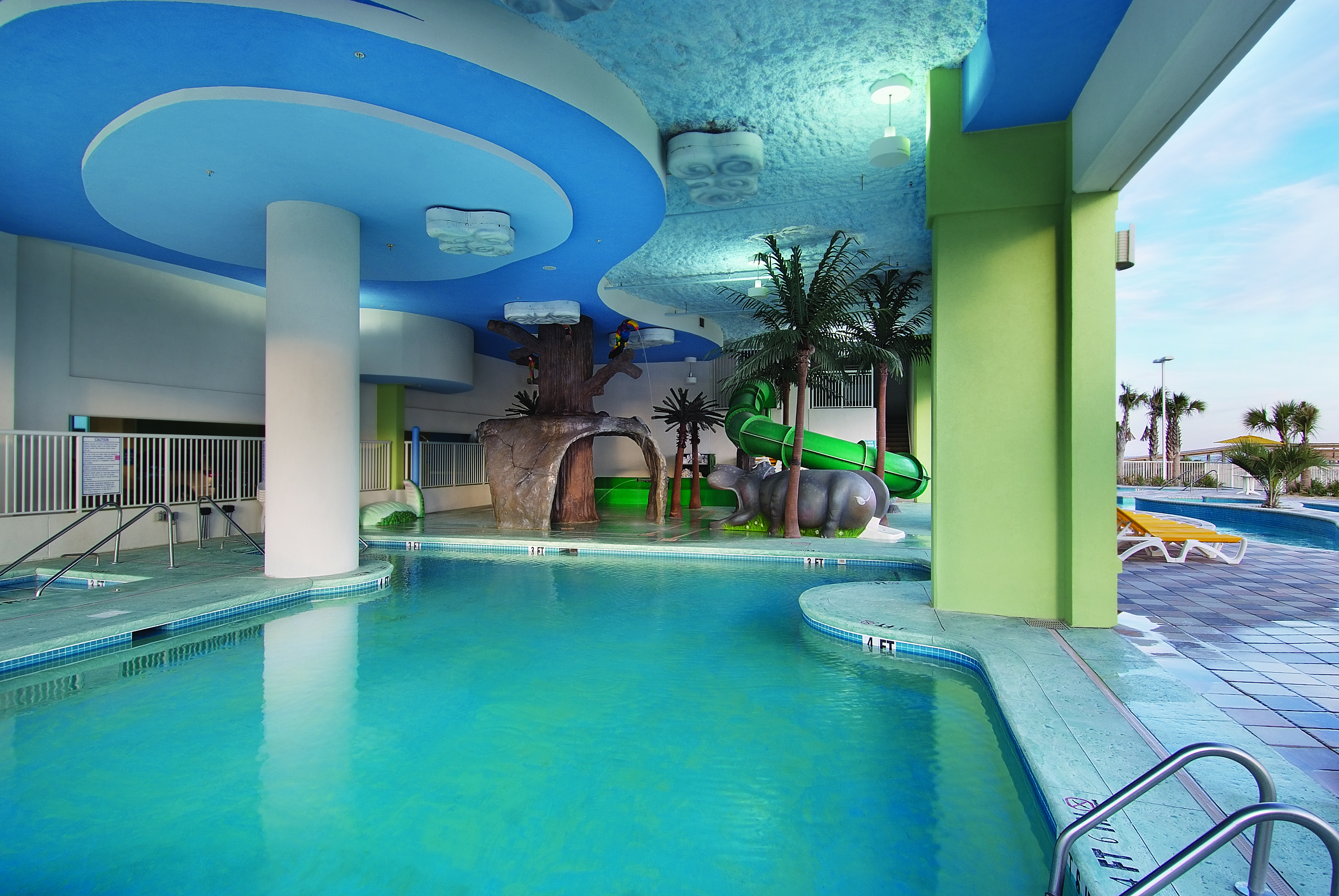 Indoor pool at the Club Wyndham Towers on the Grove at North Myrtle in North Myrtle Beach, South Carolina