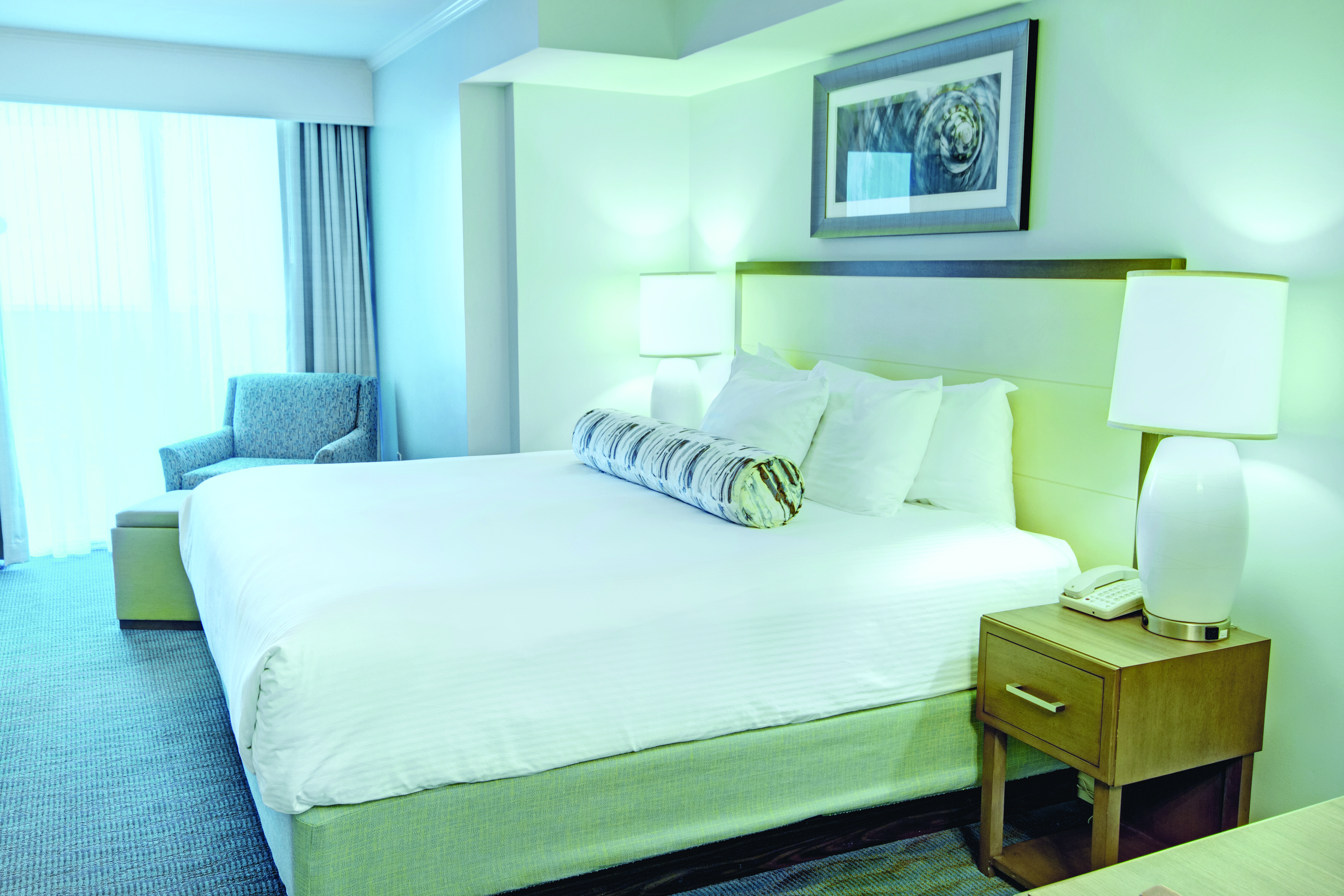 Guest room at the Club Wyndham Towers on the Grove at North Myrtle in North Myrtle Beach, South Carolina