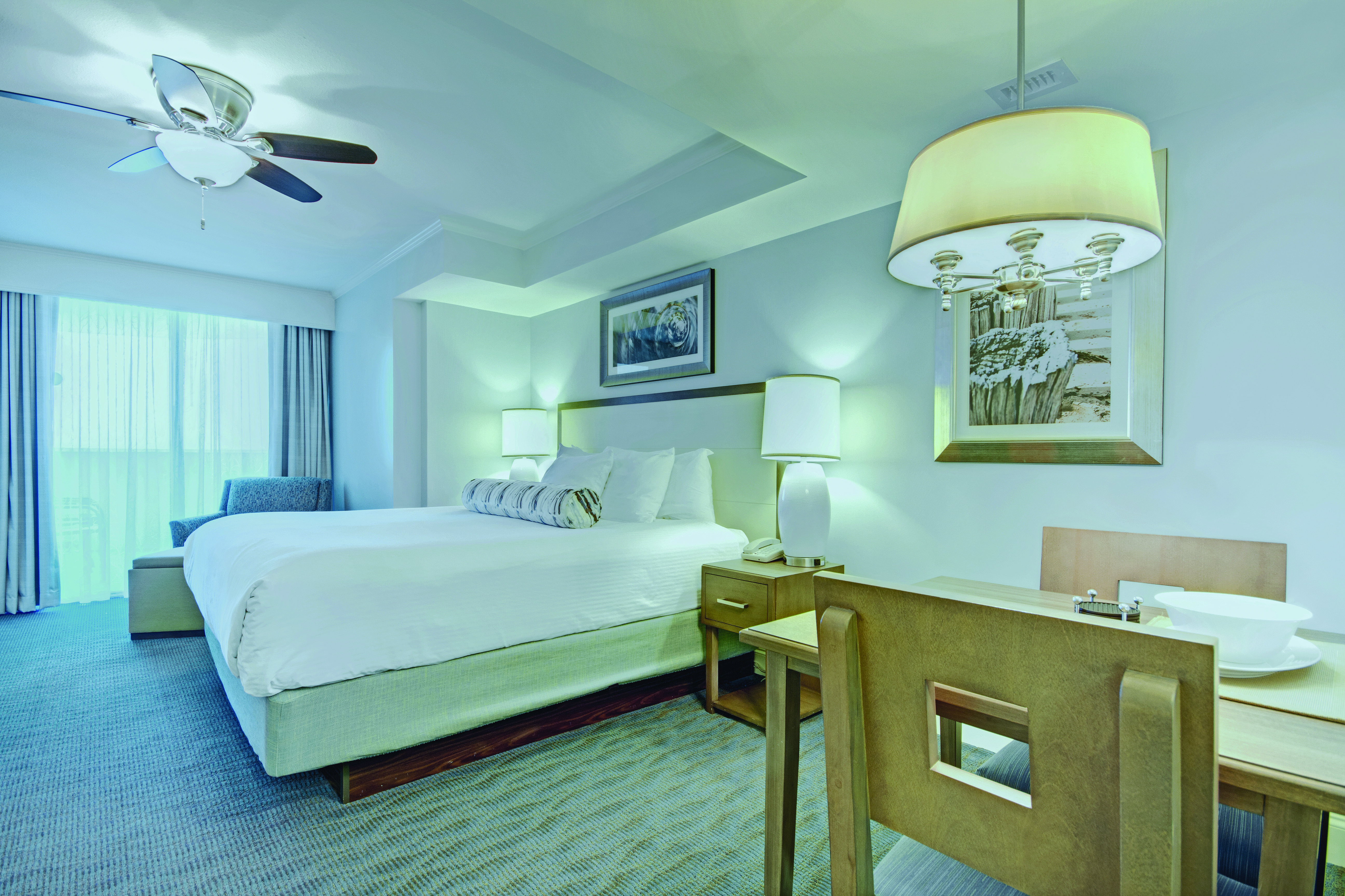 Guest room at the Club Wyndham Towers on the Grove at North Myrtle in North Myrtle Beach, South Carolina