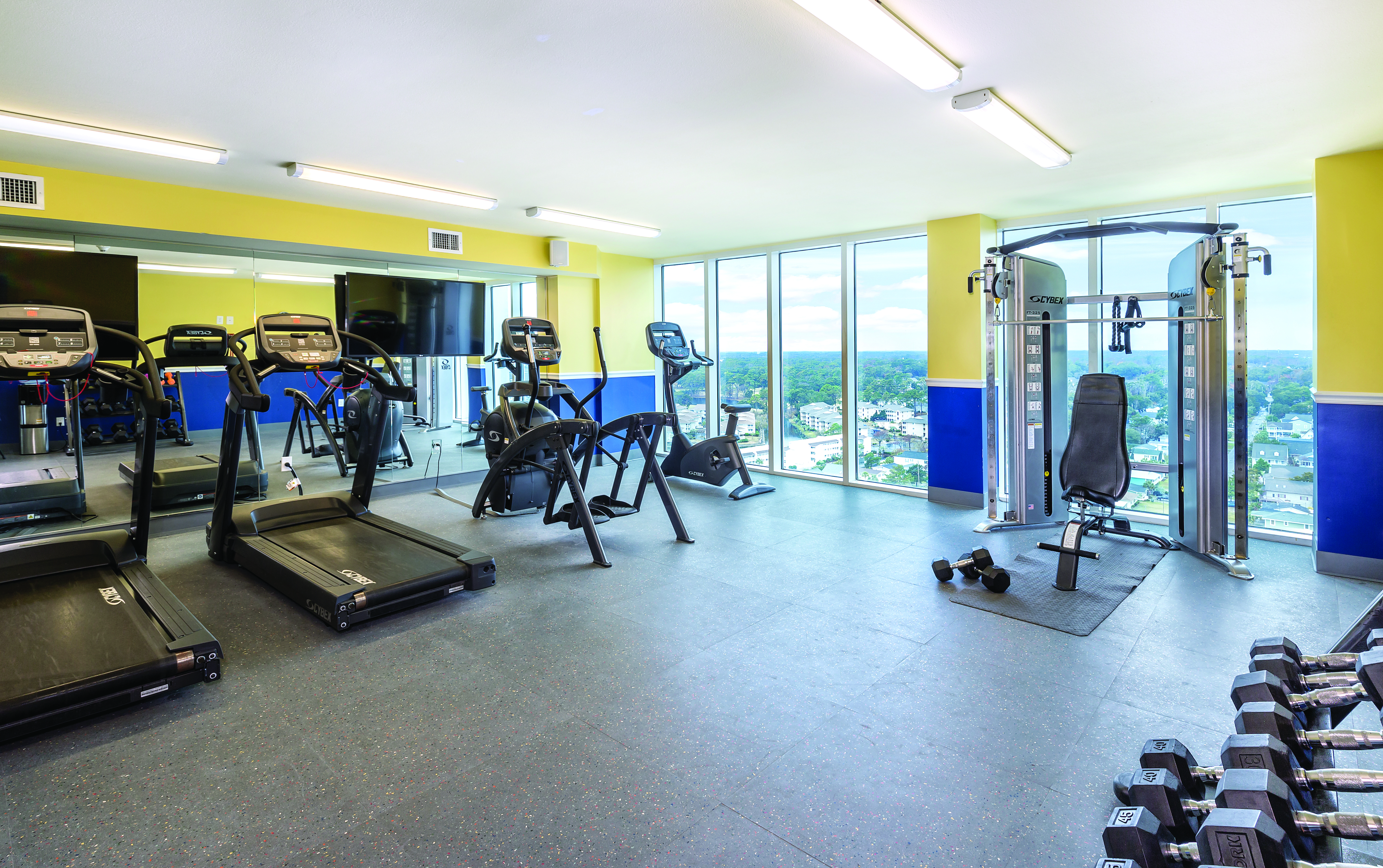 Fitness room at Club Wyndham Towers on the Grove at North Myrtle in North Myrtle Beach, South Carolina