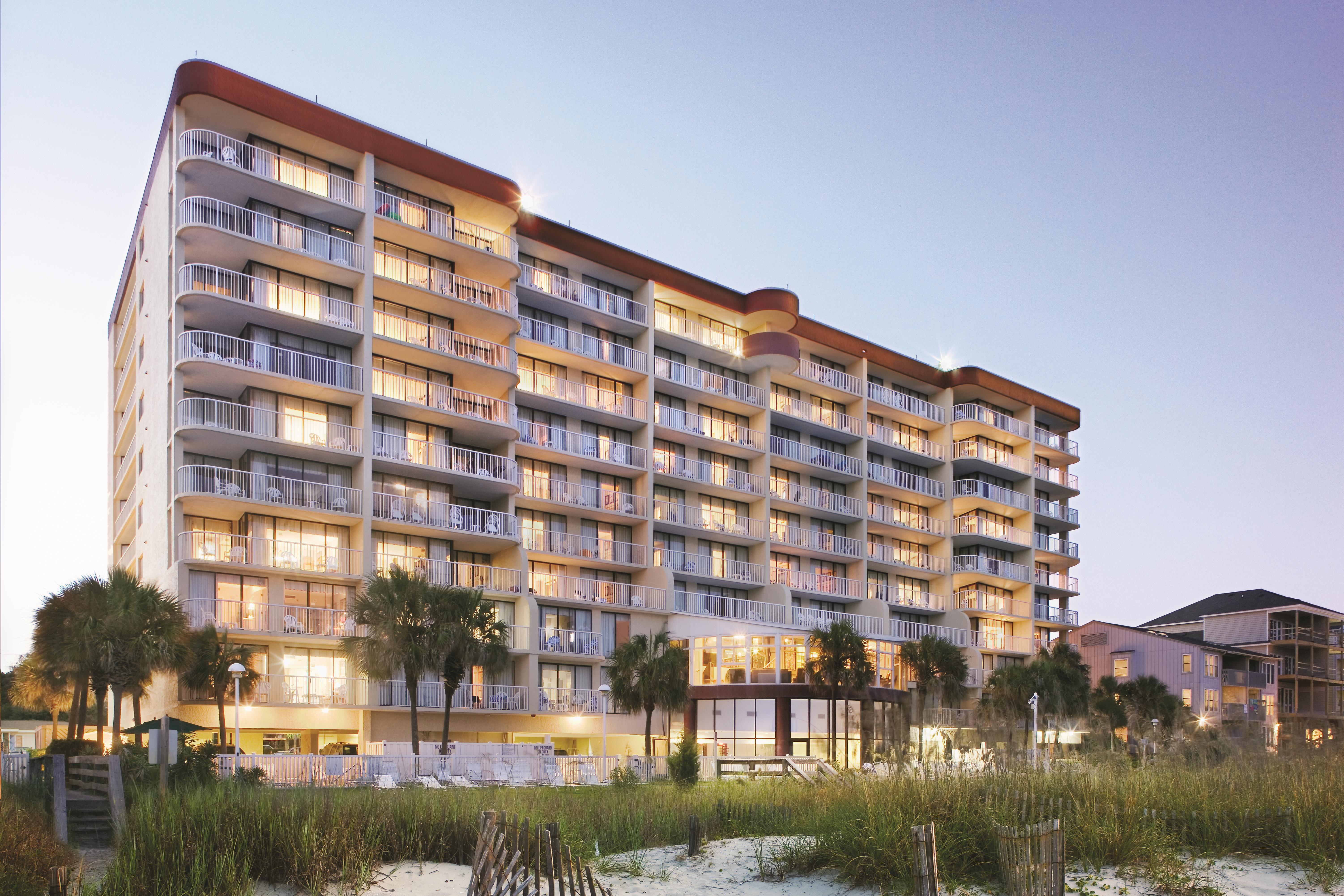 Exterior of Club Wyndham Westwinds hotel in North Myrtle Beach, South Carolina