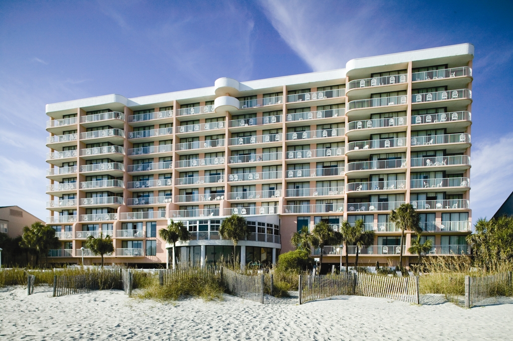 Exterior of Club Wyndham Westwinds hotel in North Myrtle Beach, South Carolina