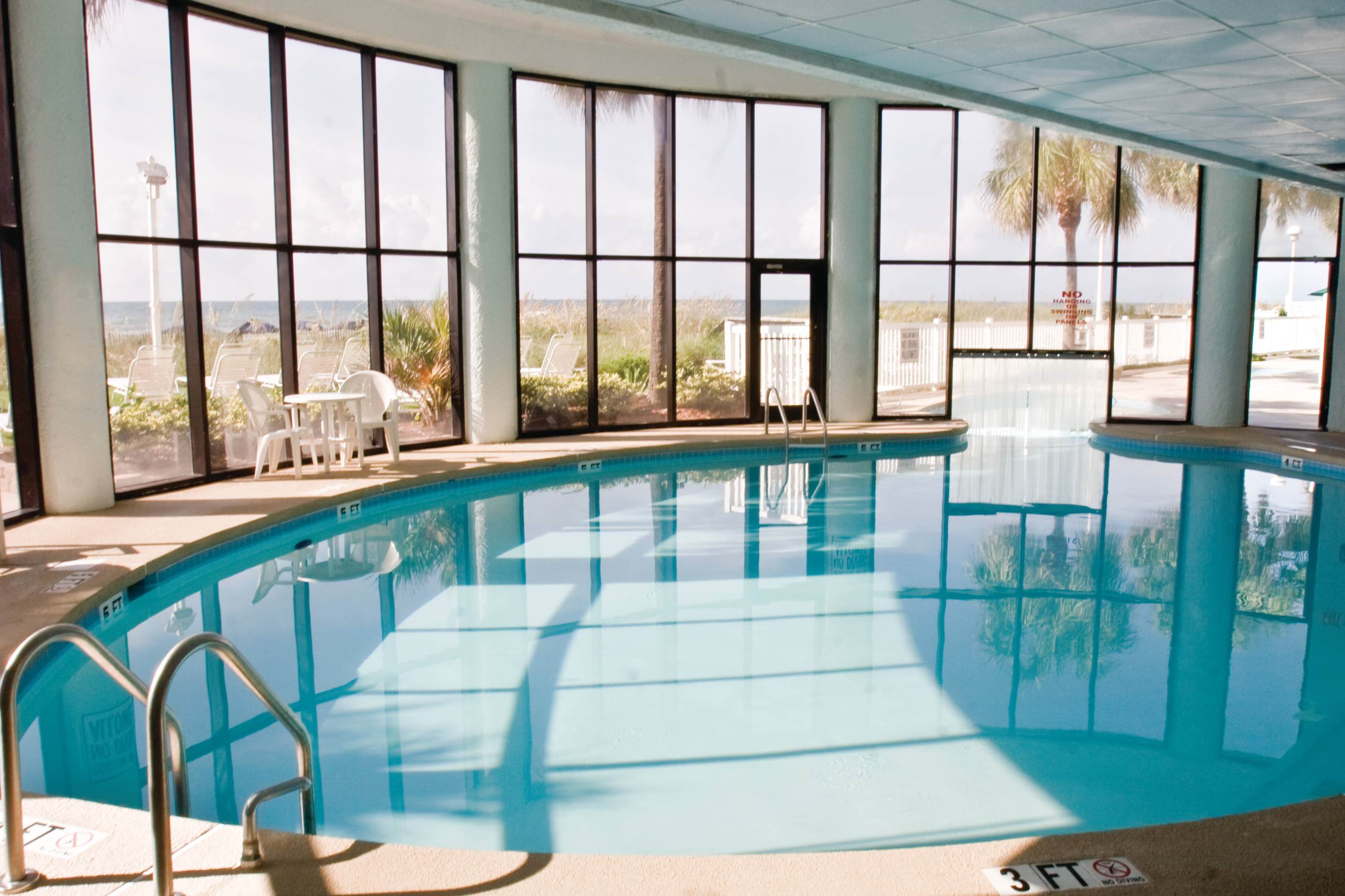 Indoor pool at the Club Wyndham Westwinds in North Myrtle Beach, South Carolina