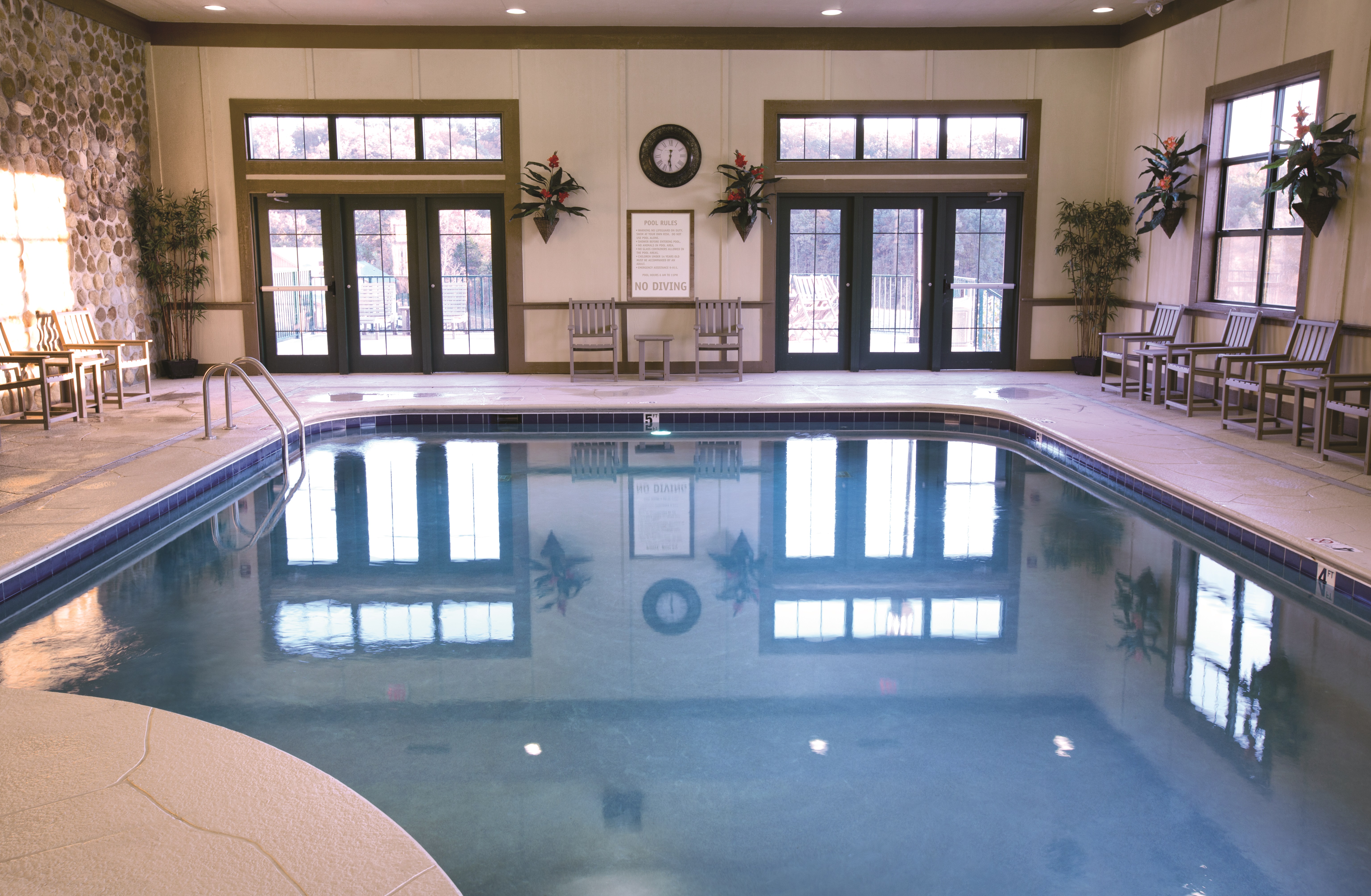 Indoor pool at the Club Wyndham Smoky Mountains in Sevierville, Tennessee