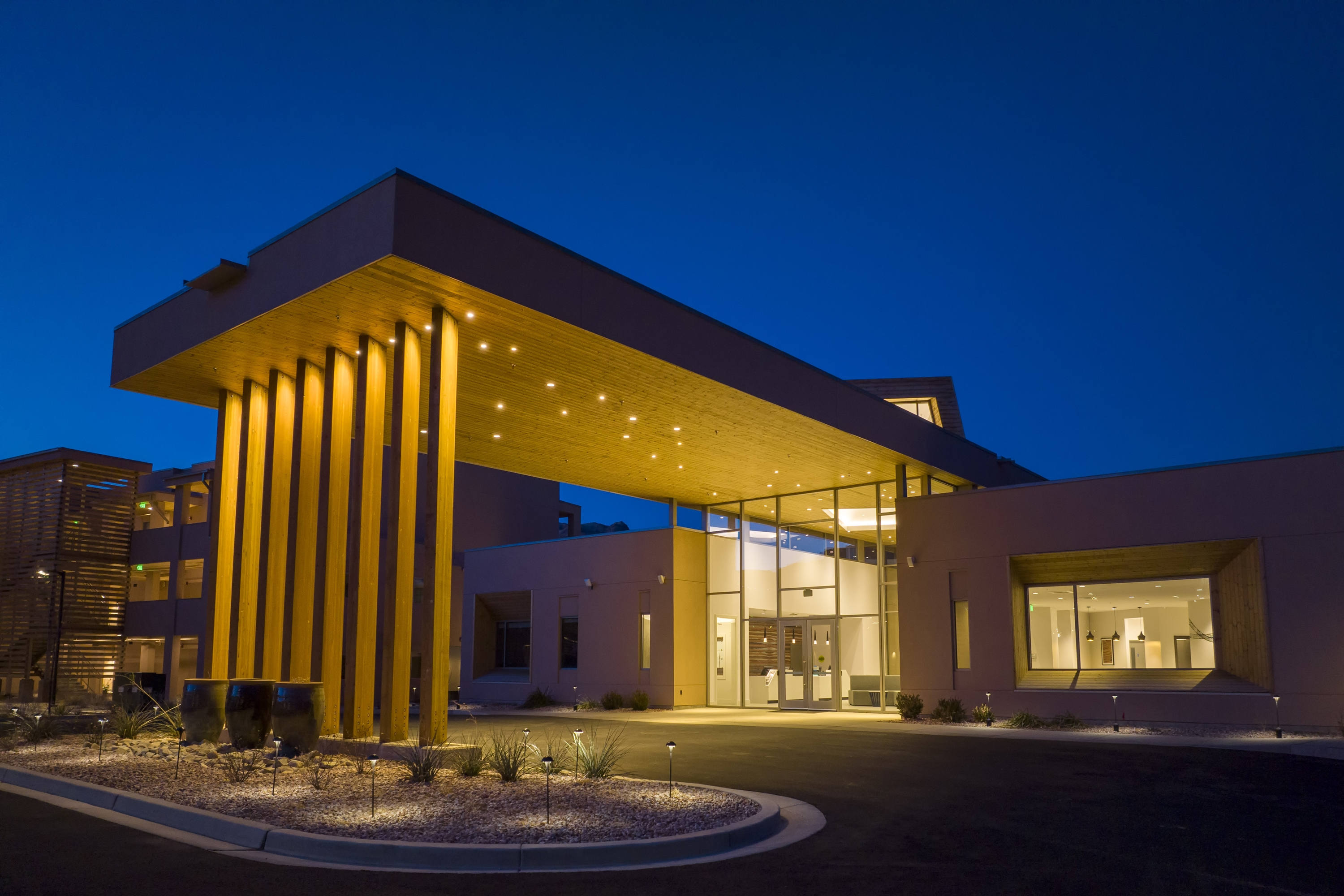 Exterior of EBAC Moab hotel in Moab, Utah