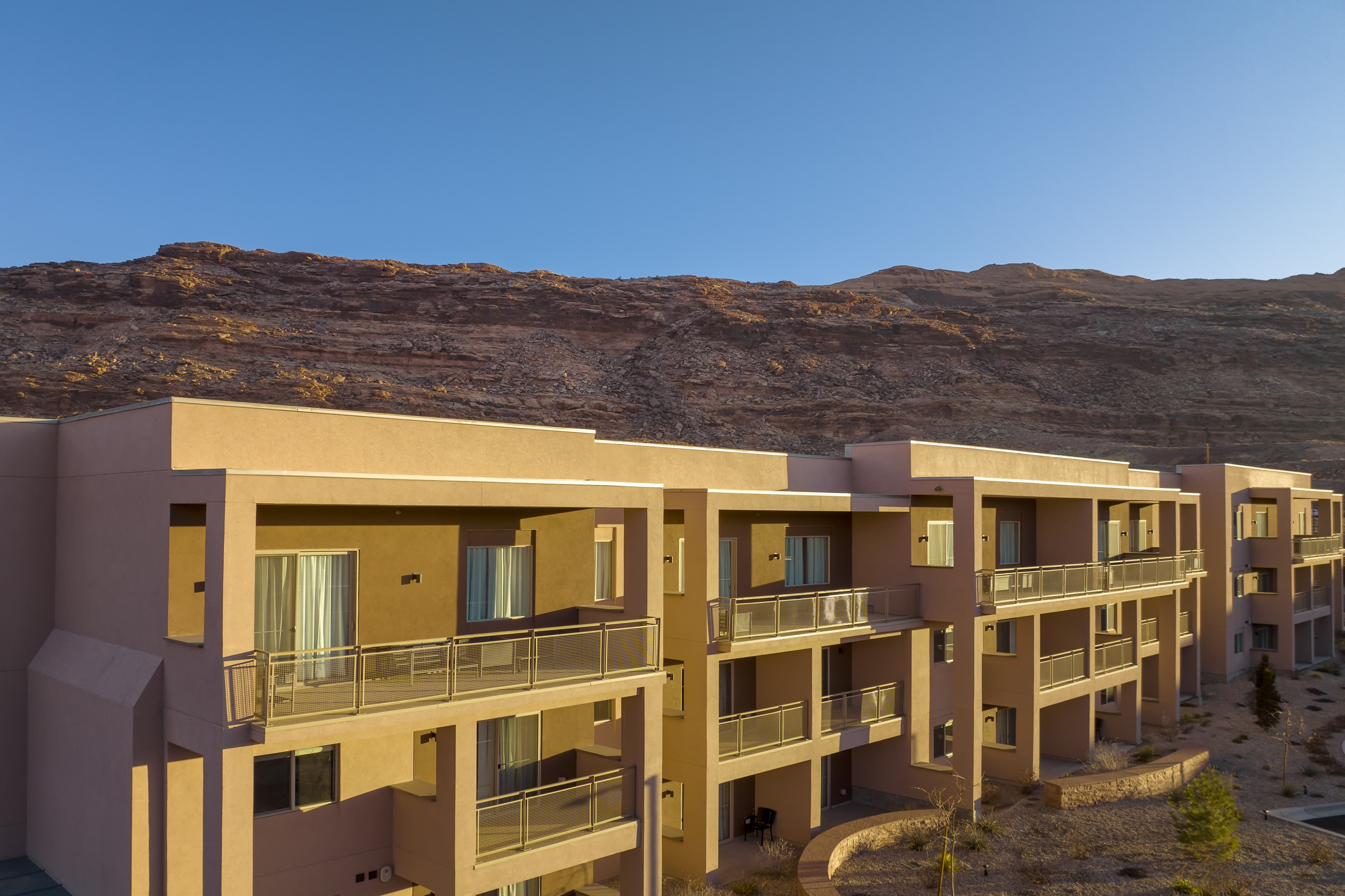 Exterior of EBAC Moab hotel in Moab, Utah