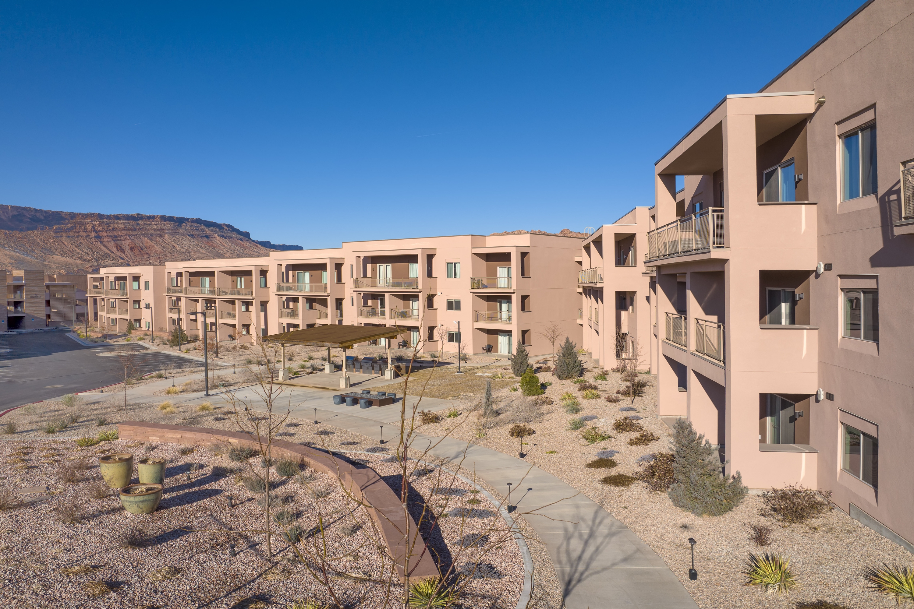 Exterior of EBAC Moab hotel in Moab, Utah