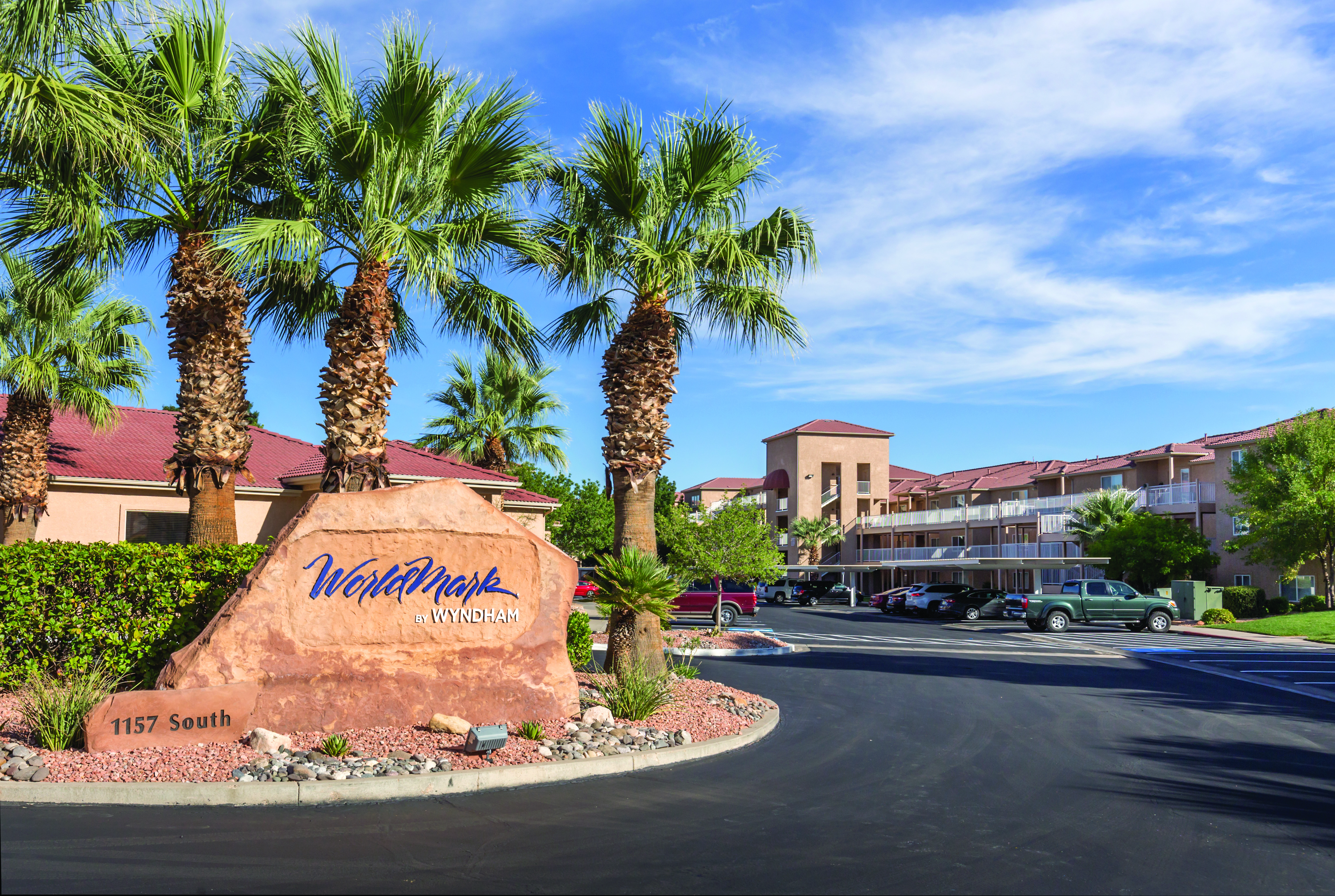 Exterior of WorldMark Estancia hotel in St. George, Utah
