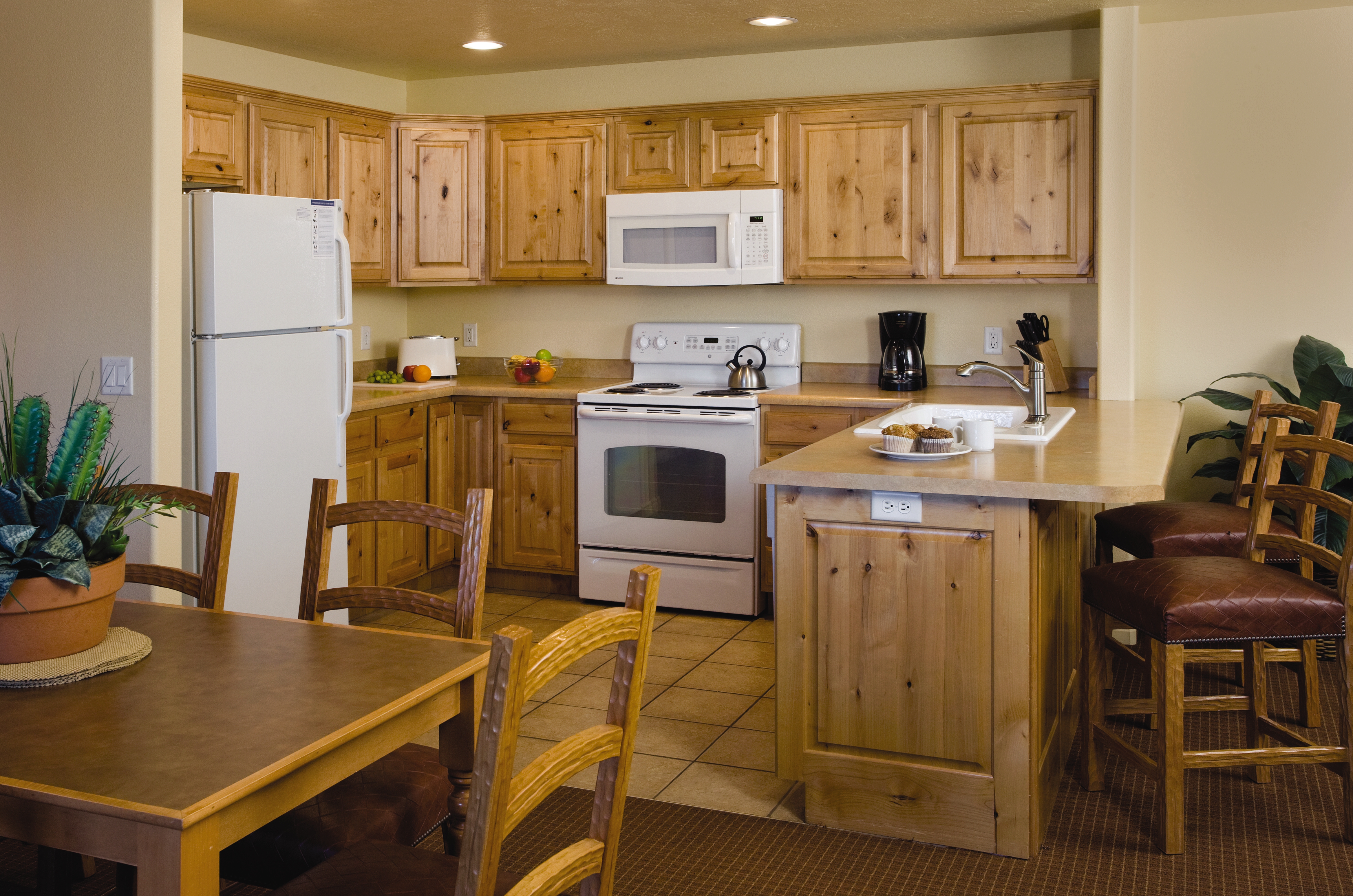 Guest room kitchen at WorldMark Estancia in St. George, Utah